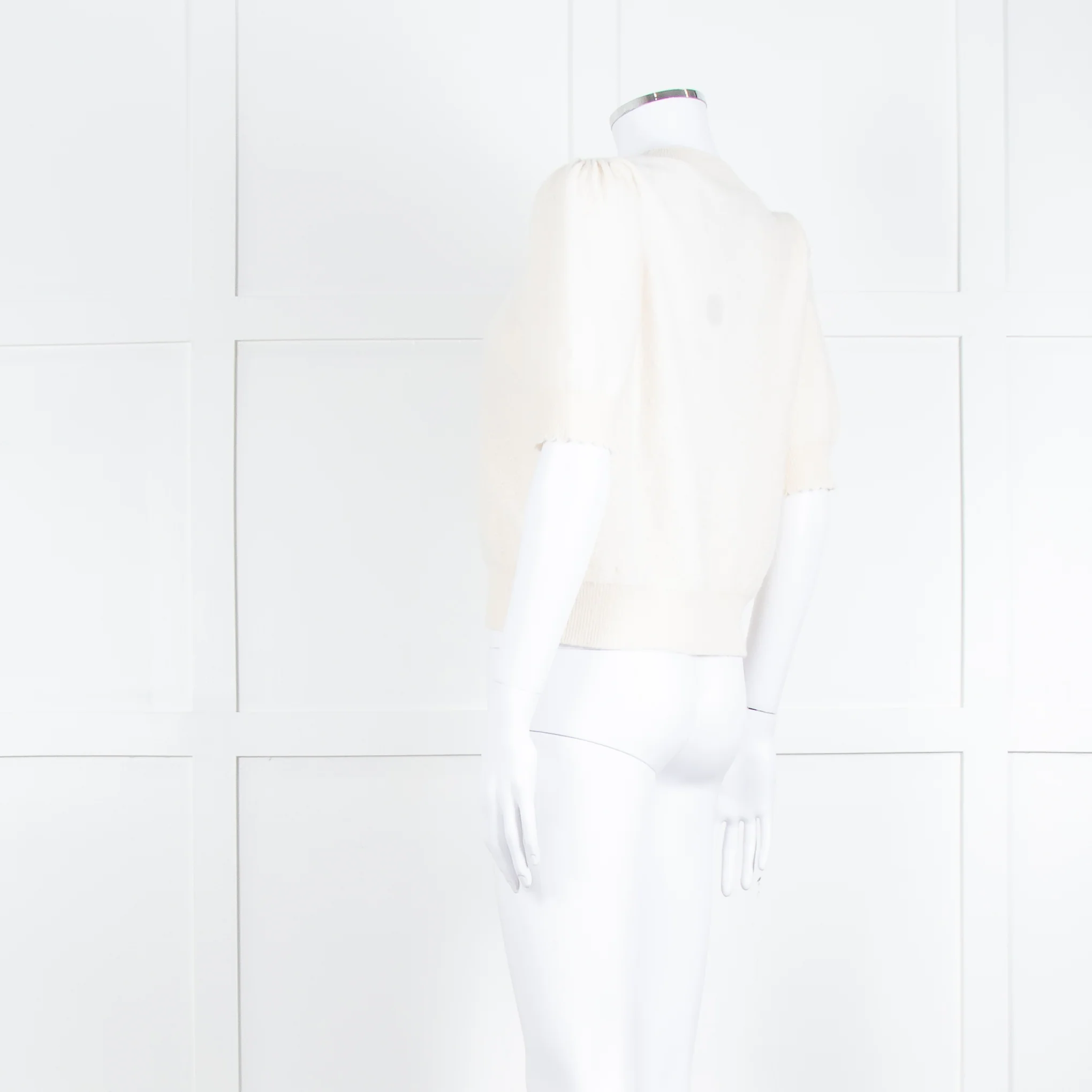 Frame Cream Short Sleeve Cashmere Jumper - Image 6