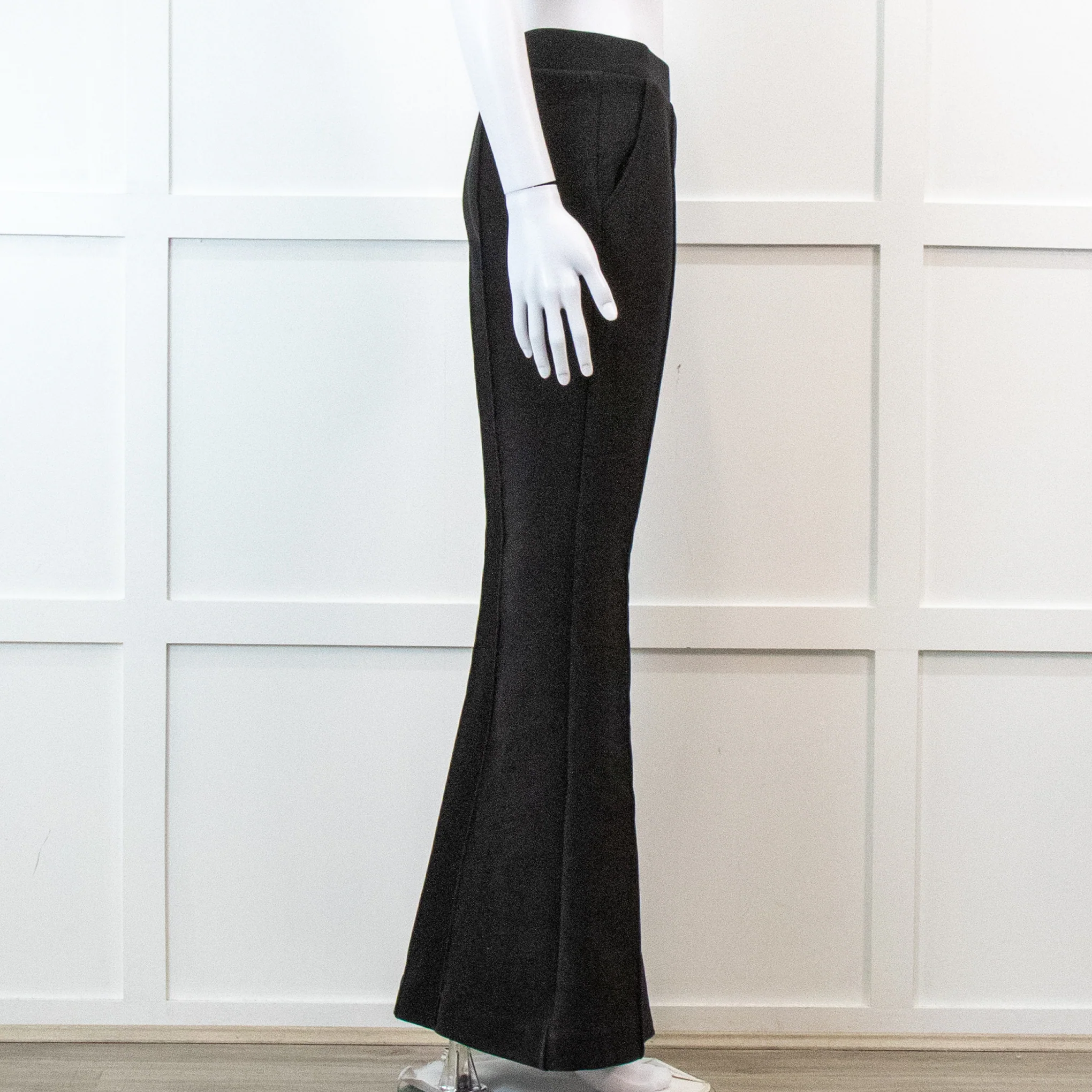 Frame Flared Black Stretch Trousers - Image 3