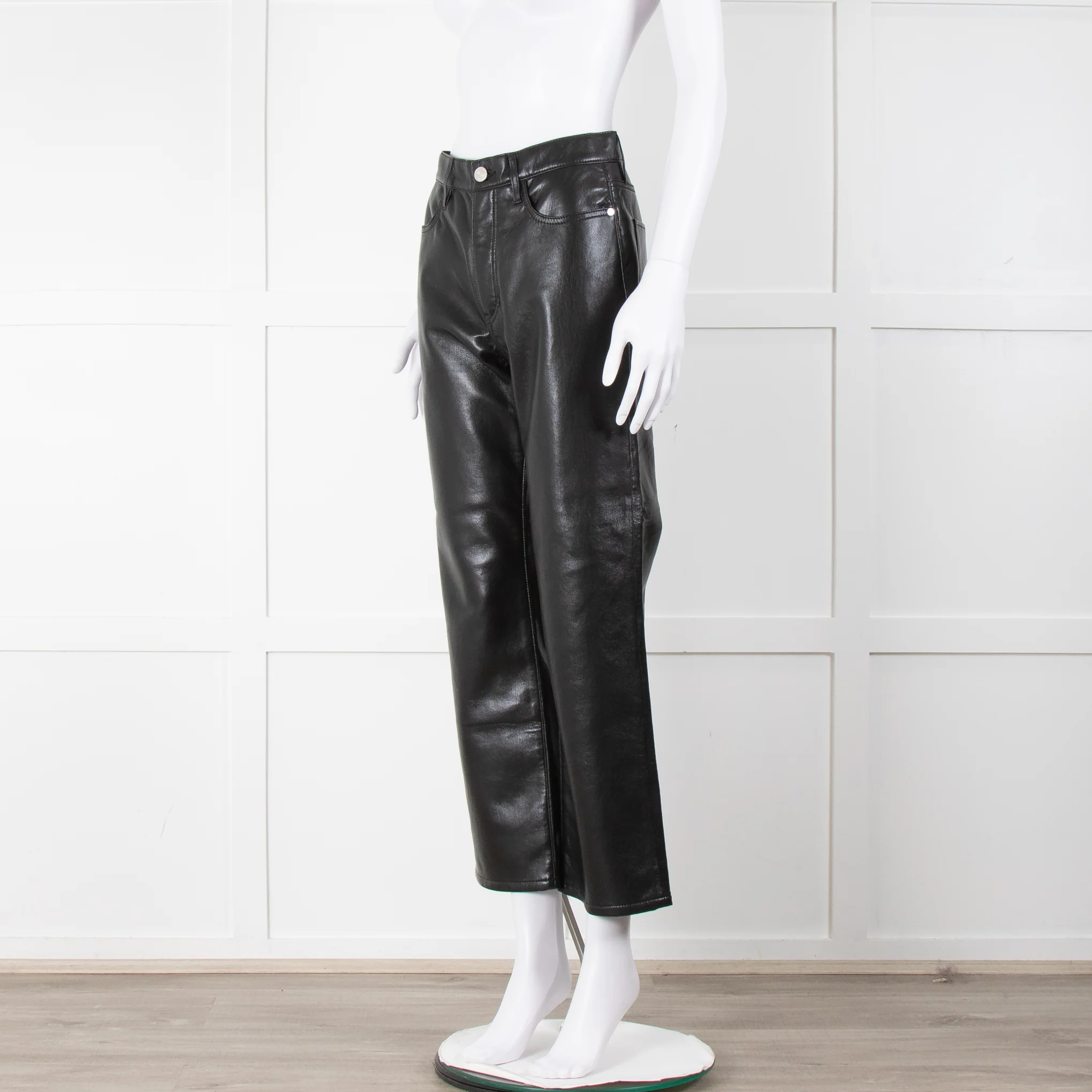 Frame Le Jane Crop in Recycled Leather - Image 8