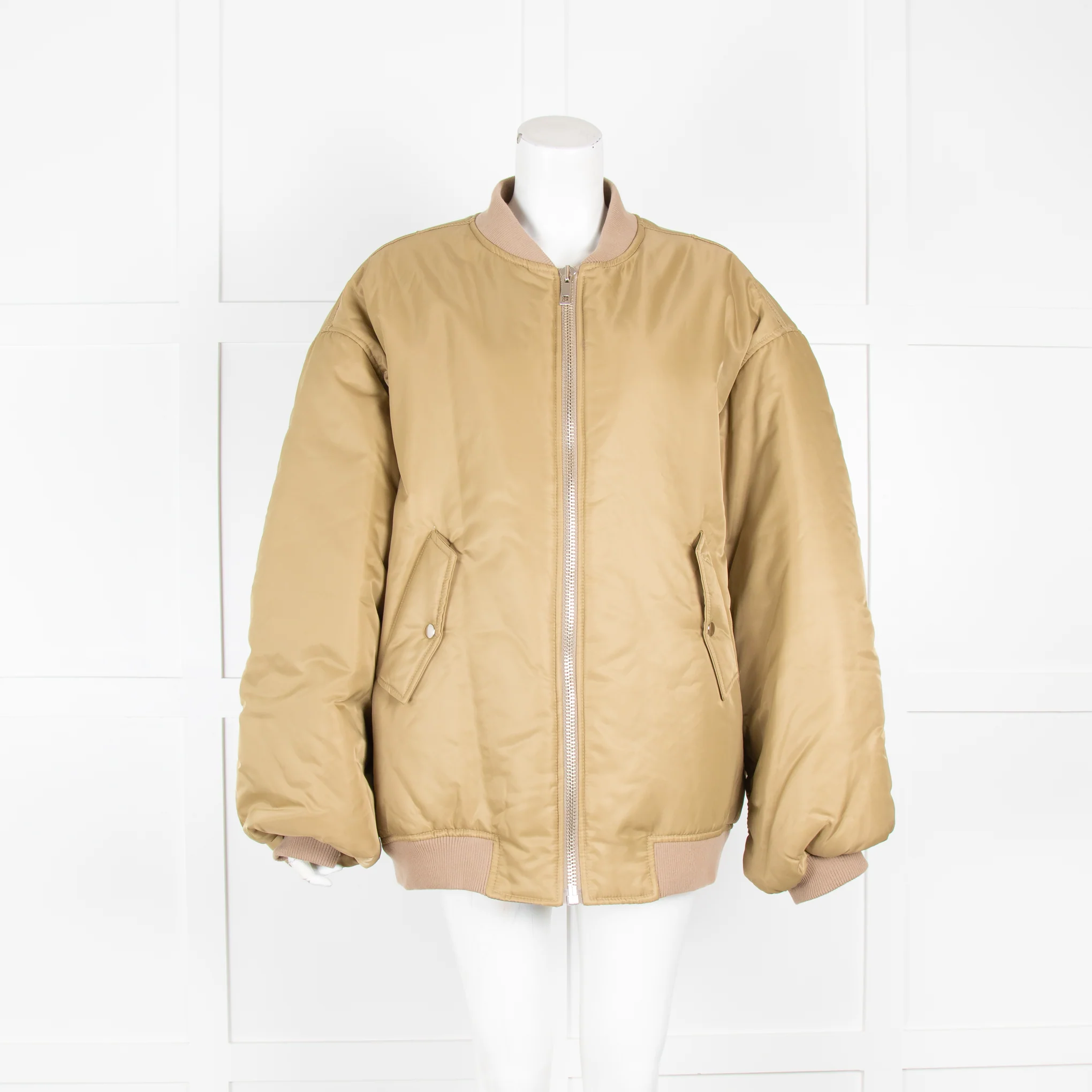 Frankie Shop Khaki Nylon Bomber