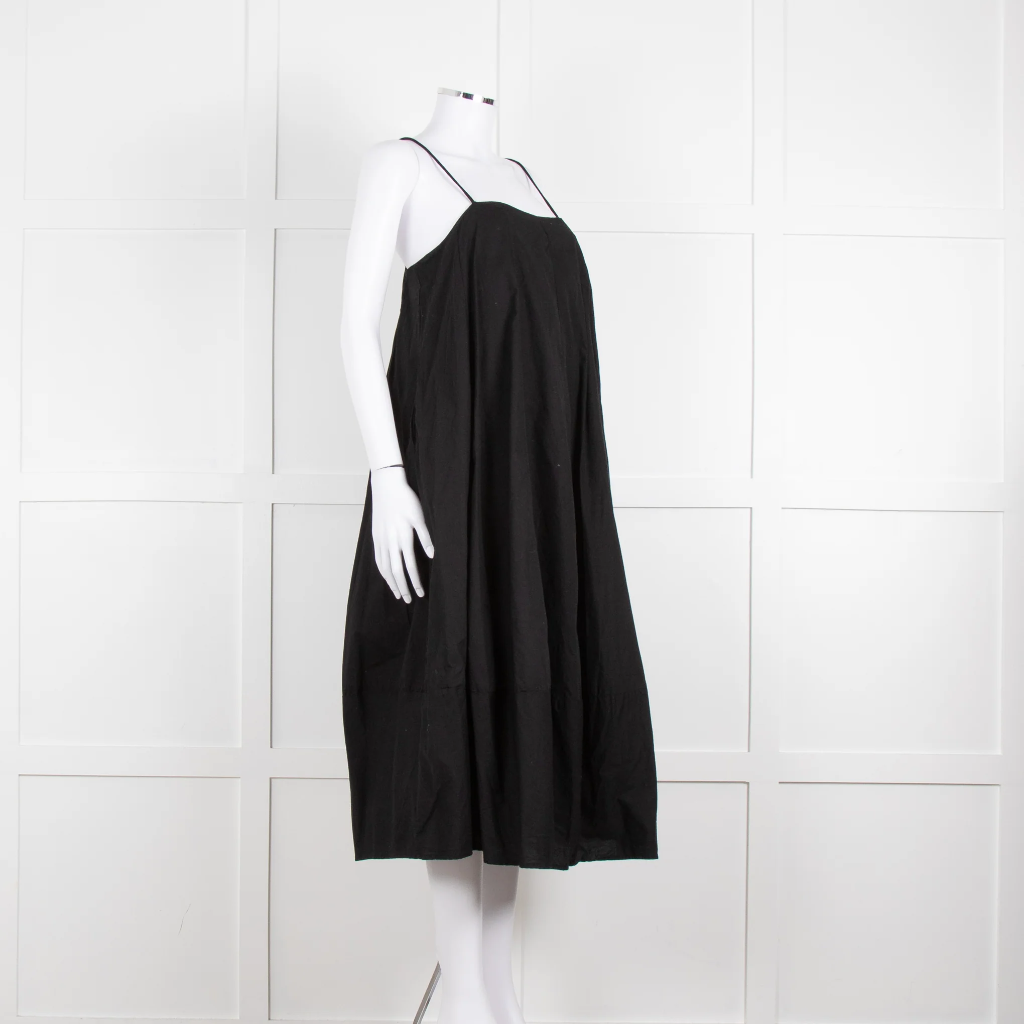 Free People Black Spaghetti Straps Cotton Sundress - Image 2