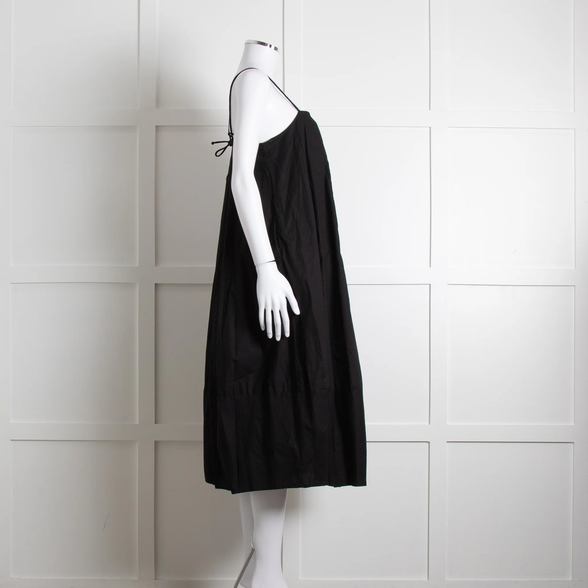 Free People Black Spaghetti Straps Cotton Sundress - Image 3