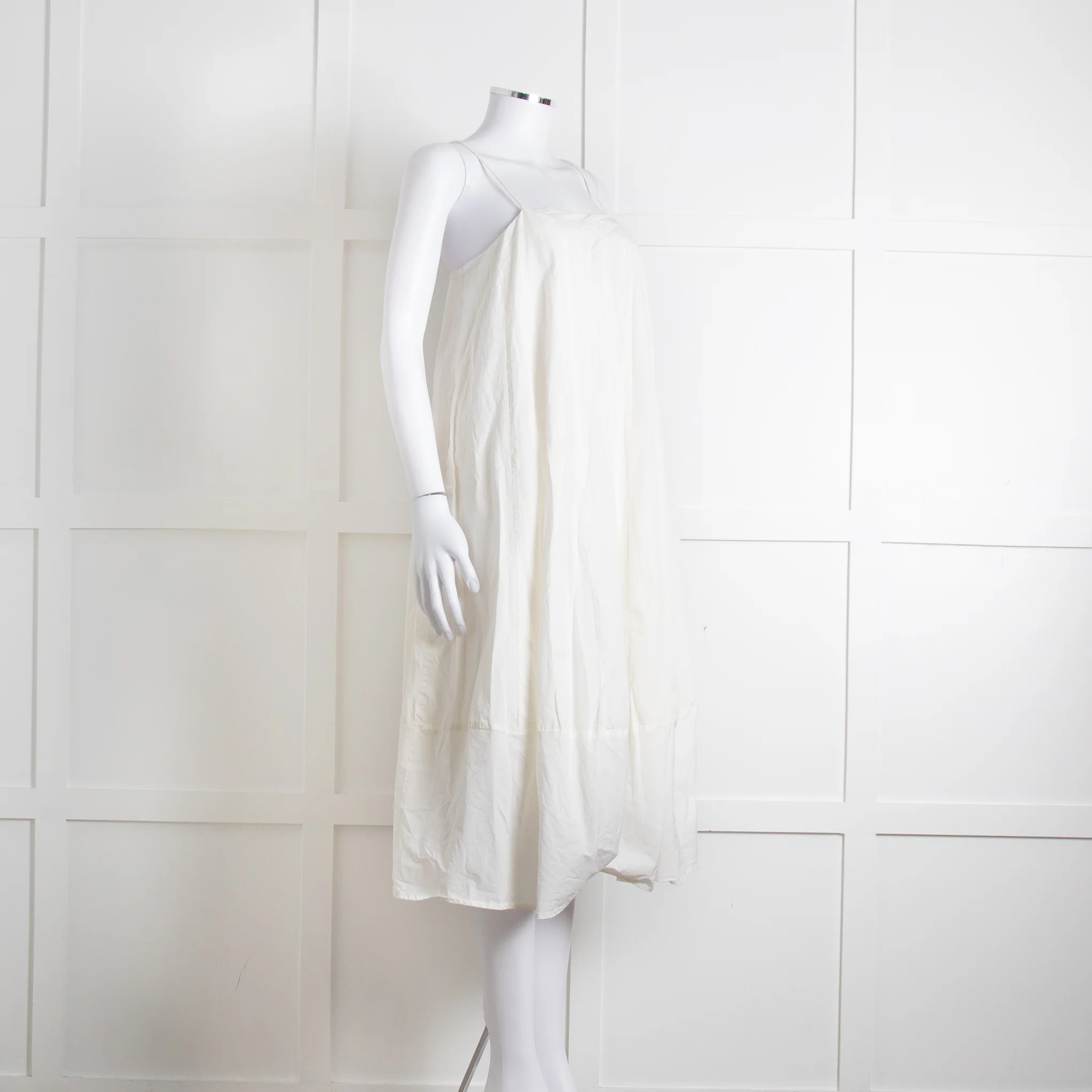 Free People Cream Cotton Spaghetti Straps Sundress - Image 2