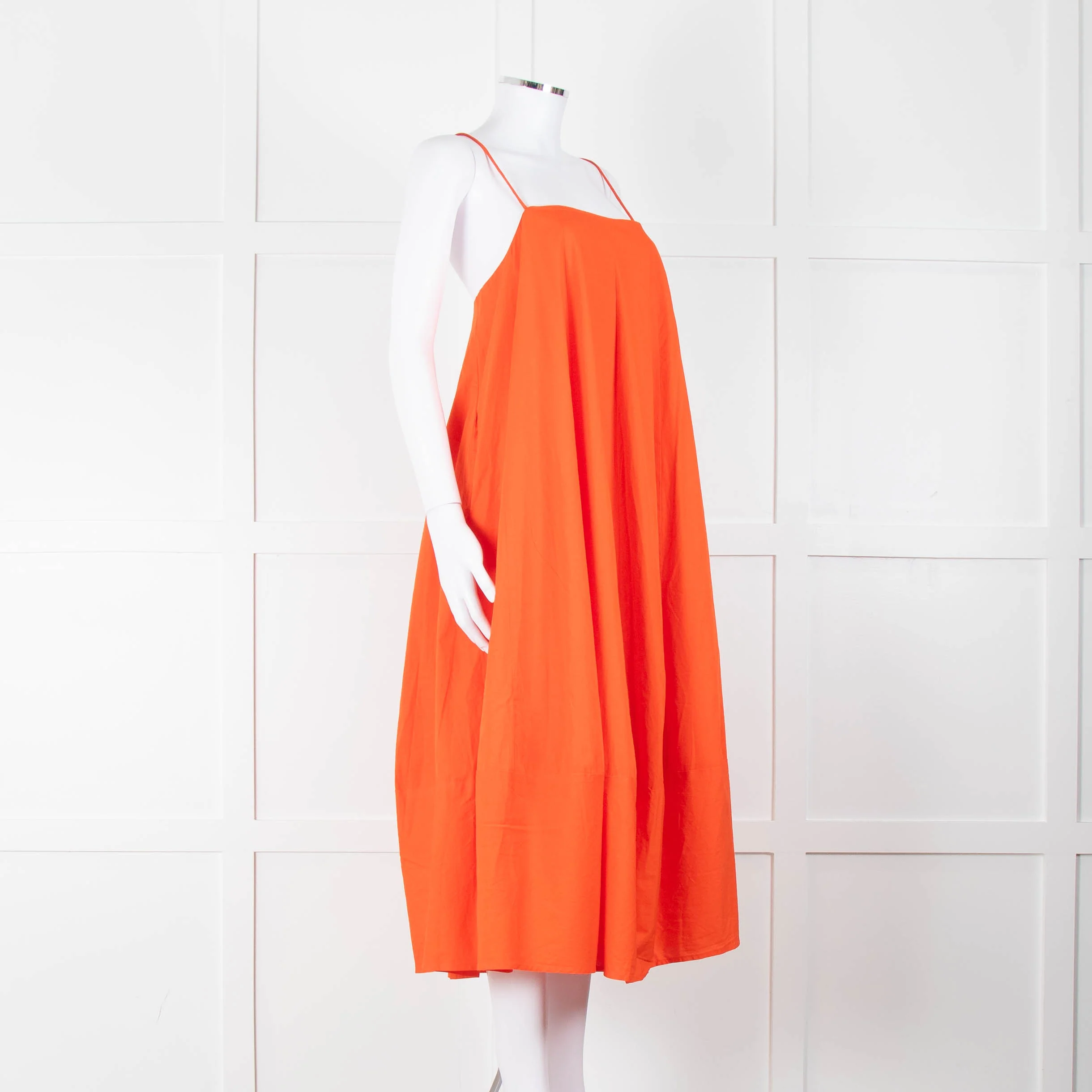 Free People Orange Cotton Sleeveless Puff Dress - Image 2