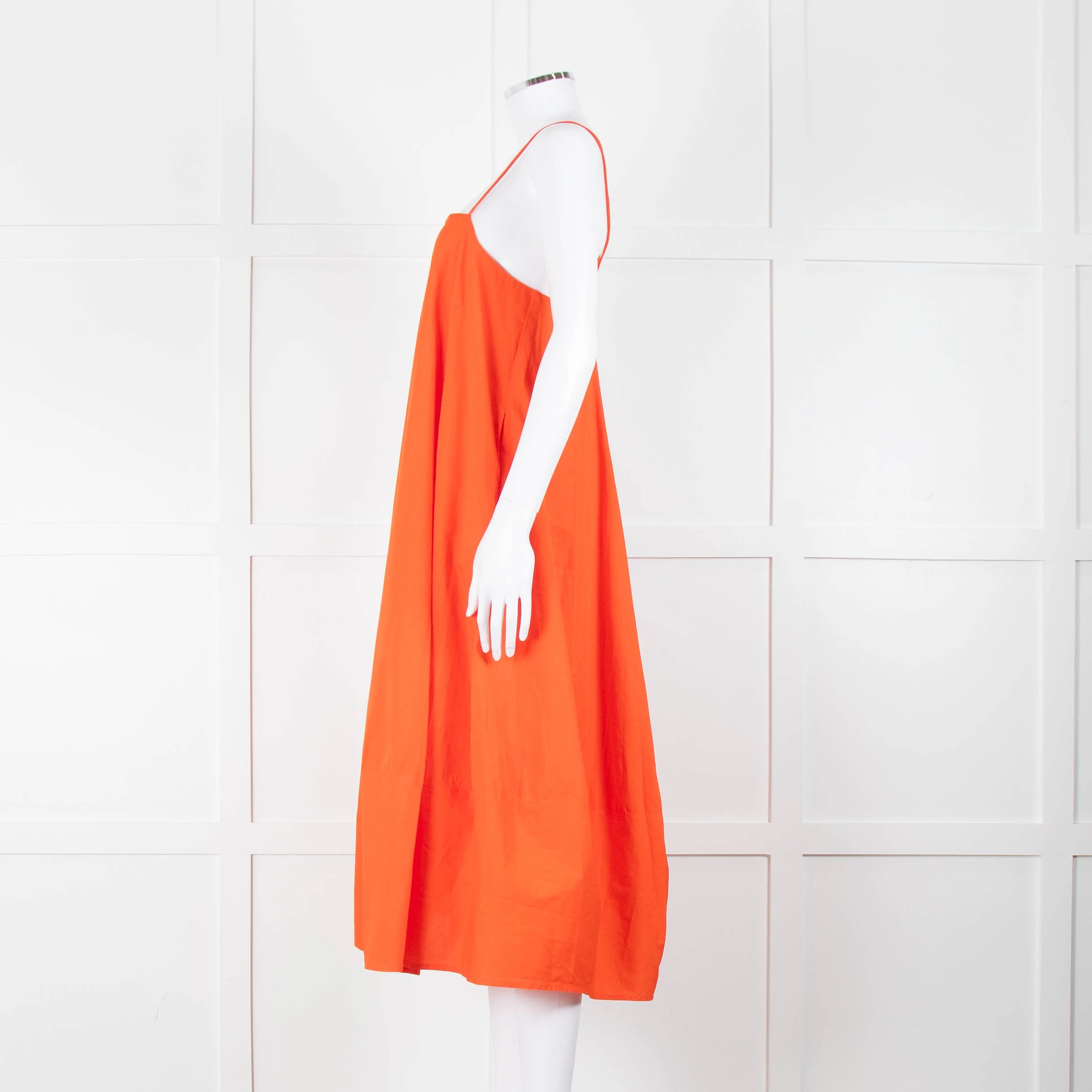 Free People Orange Cotton Sleeveless Puff Dress - Image 7
