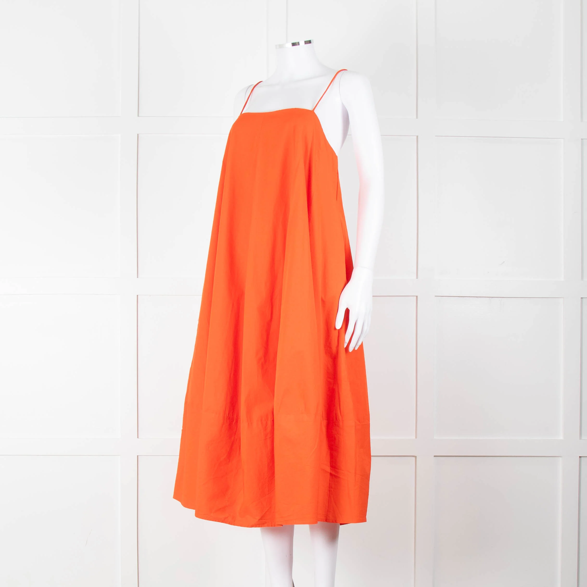 Free People Orange Cotton Sleeveless Puff Dress - Image 8