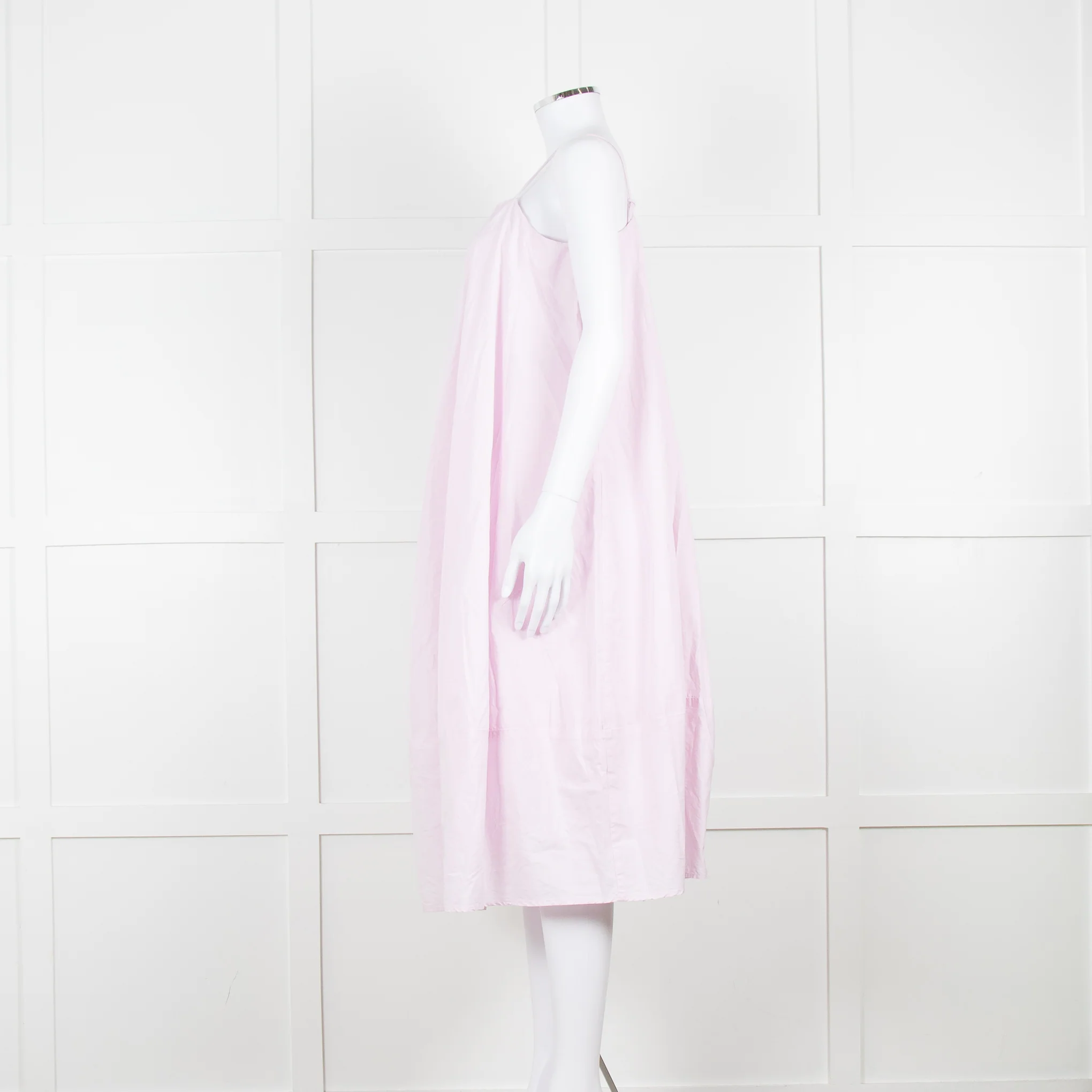 Free People Pale Pink Spaghetti Straps Cotton Sundress - Image 7