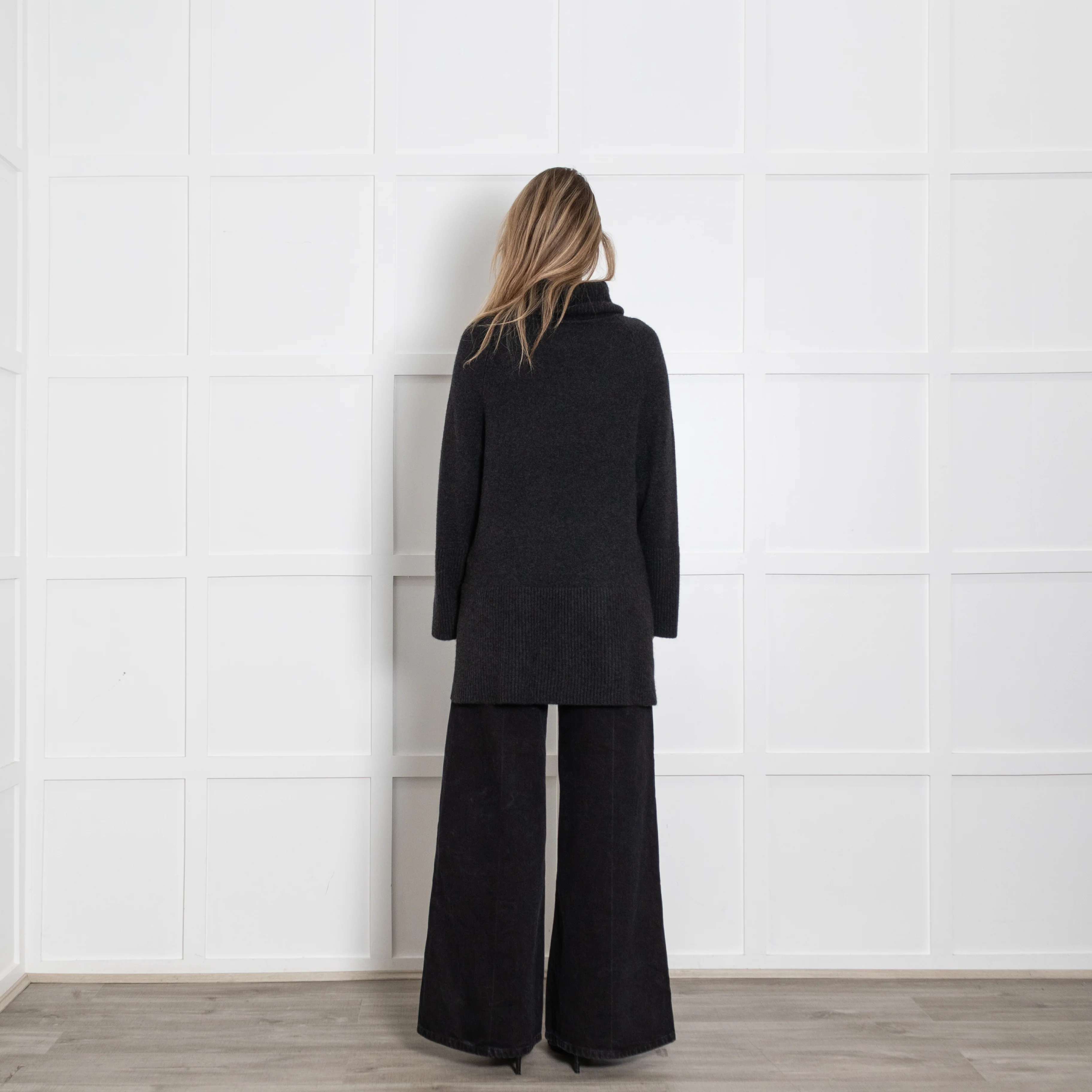 FTC Charcoal Grey Cashmere Rollneck jumper - Image 5
