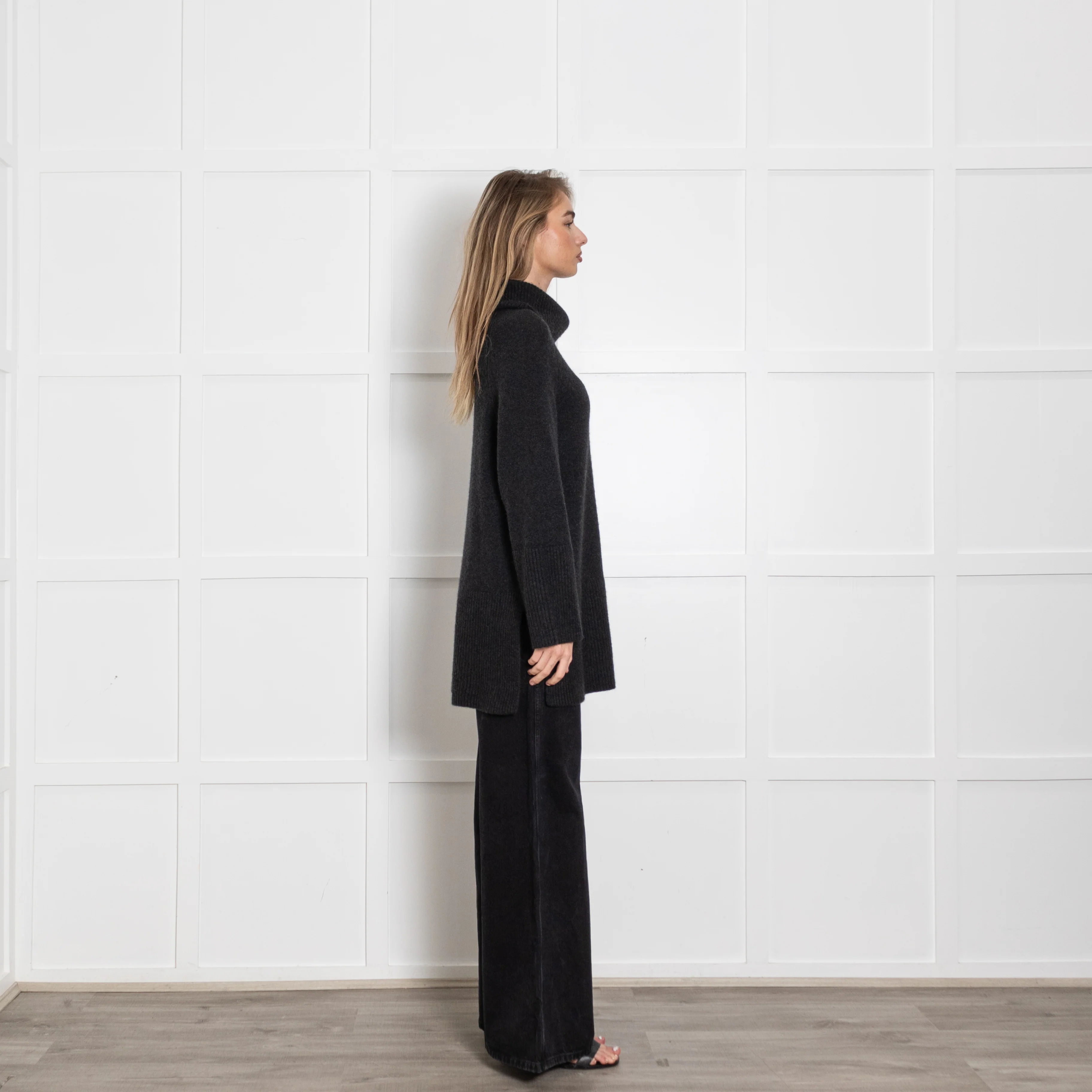 FTC Charcoal Grey Cashmere Rollneck jumper - Image 6
