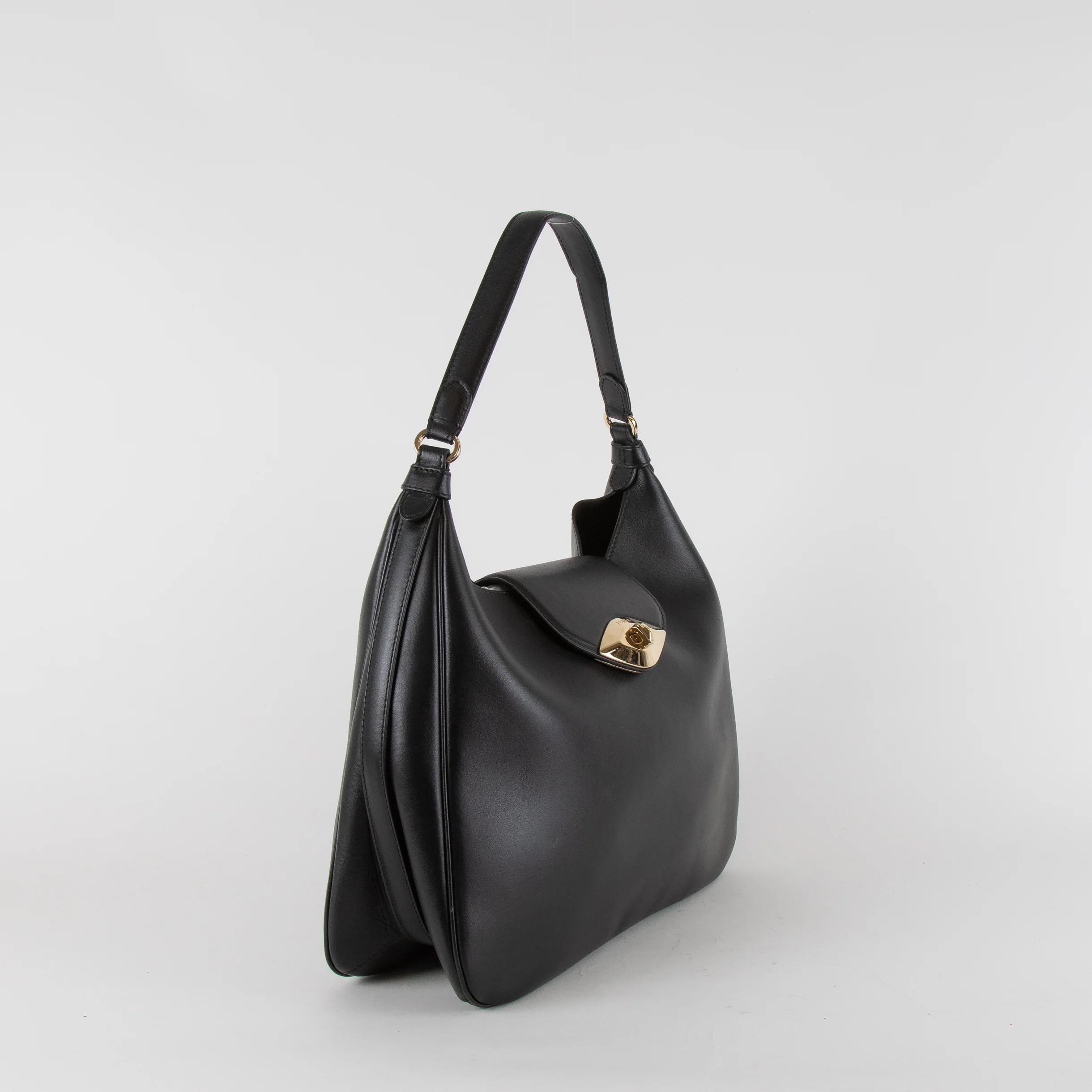 Furla Black Leather Eye Hobo Tote - Image 2