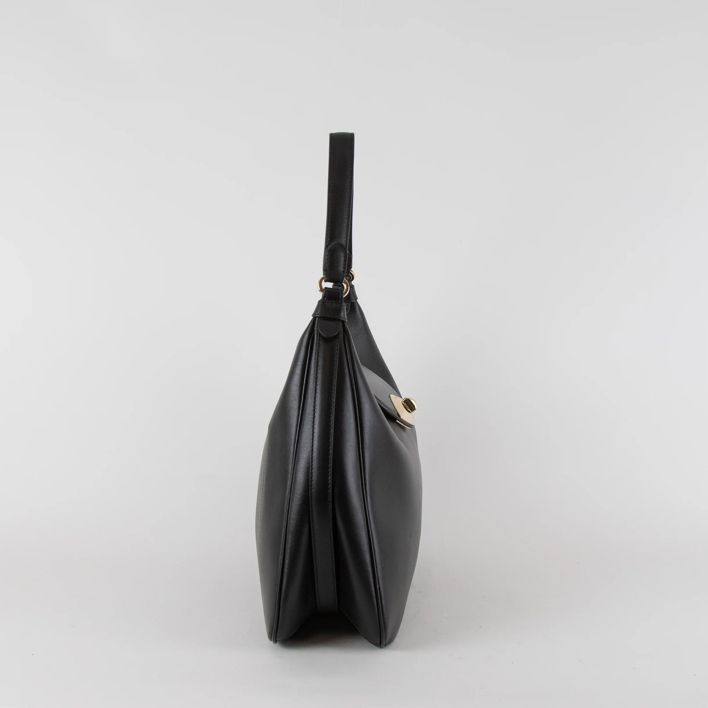 Furla Black Leather Eye Hobo Tote - Image 3