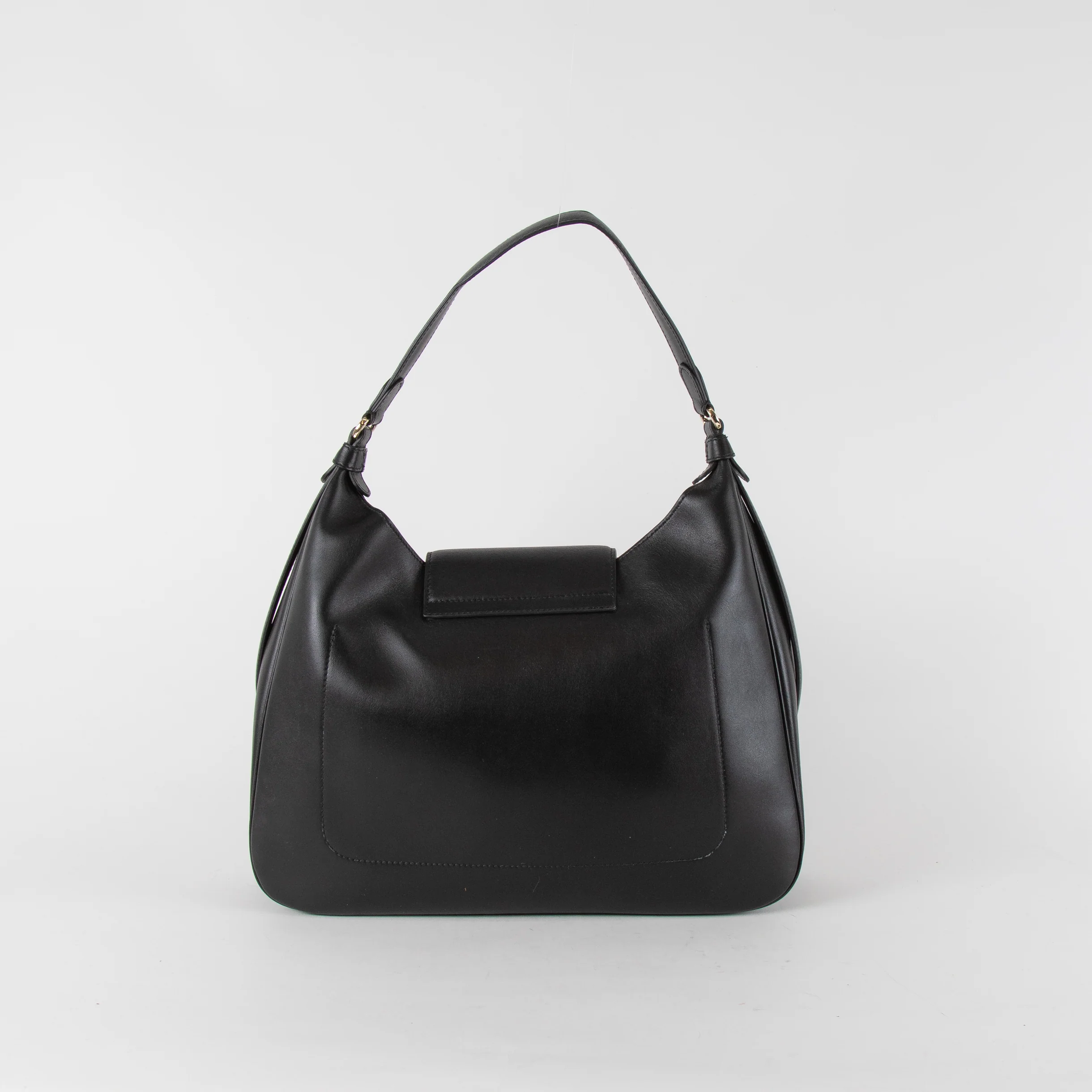 Furla Black Leather Eye Hobo Tote - Image 4