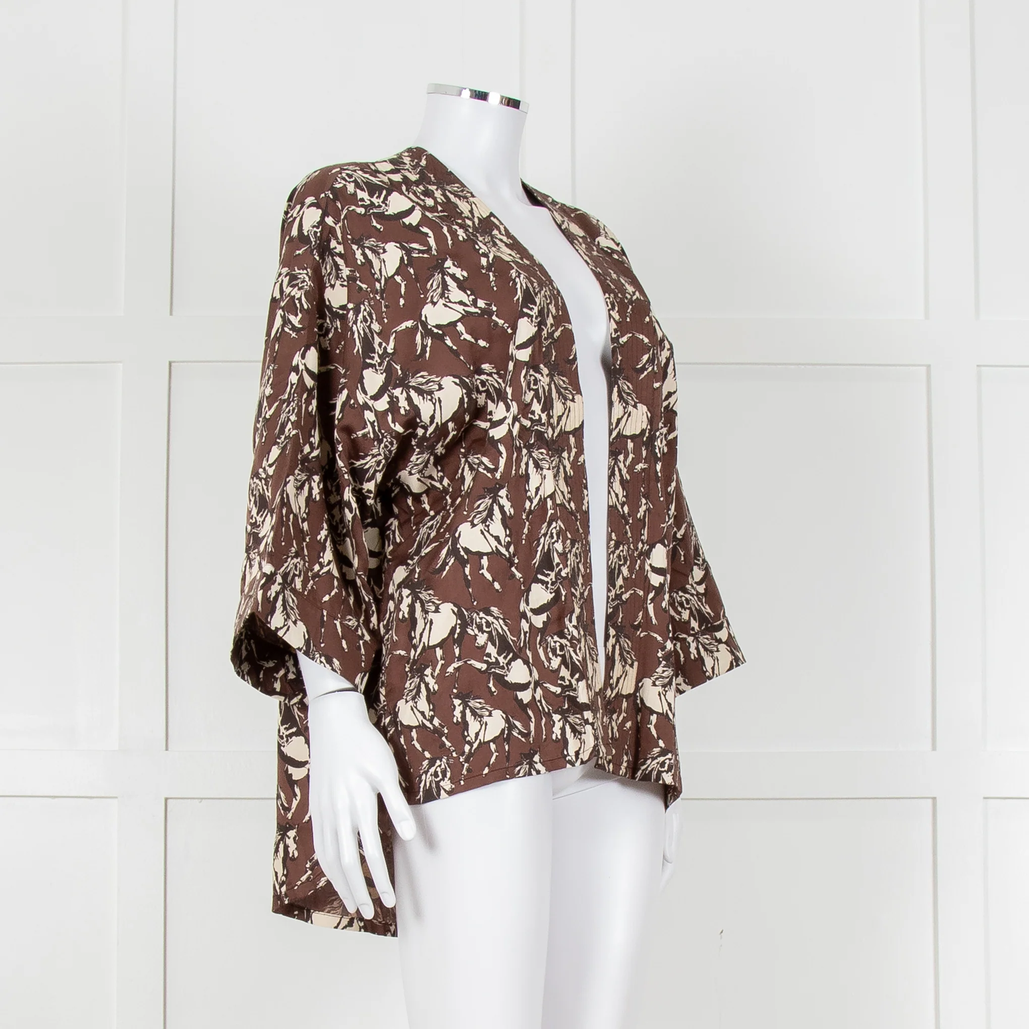 FWP By Rae Brown Open Top With Cream Horse Pattern - Image 2