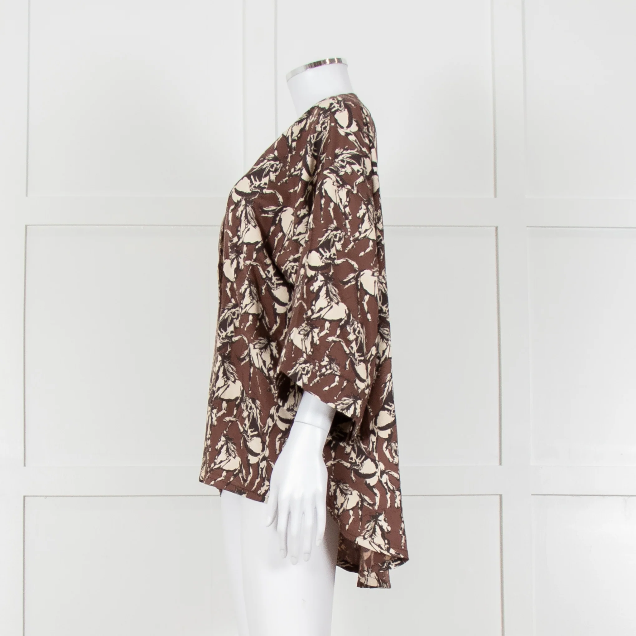 FWP By Rae Brown Open Top With Cream Horse Pattern - Image 7