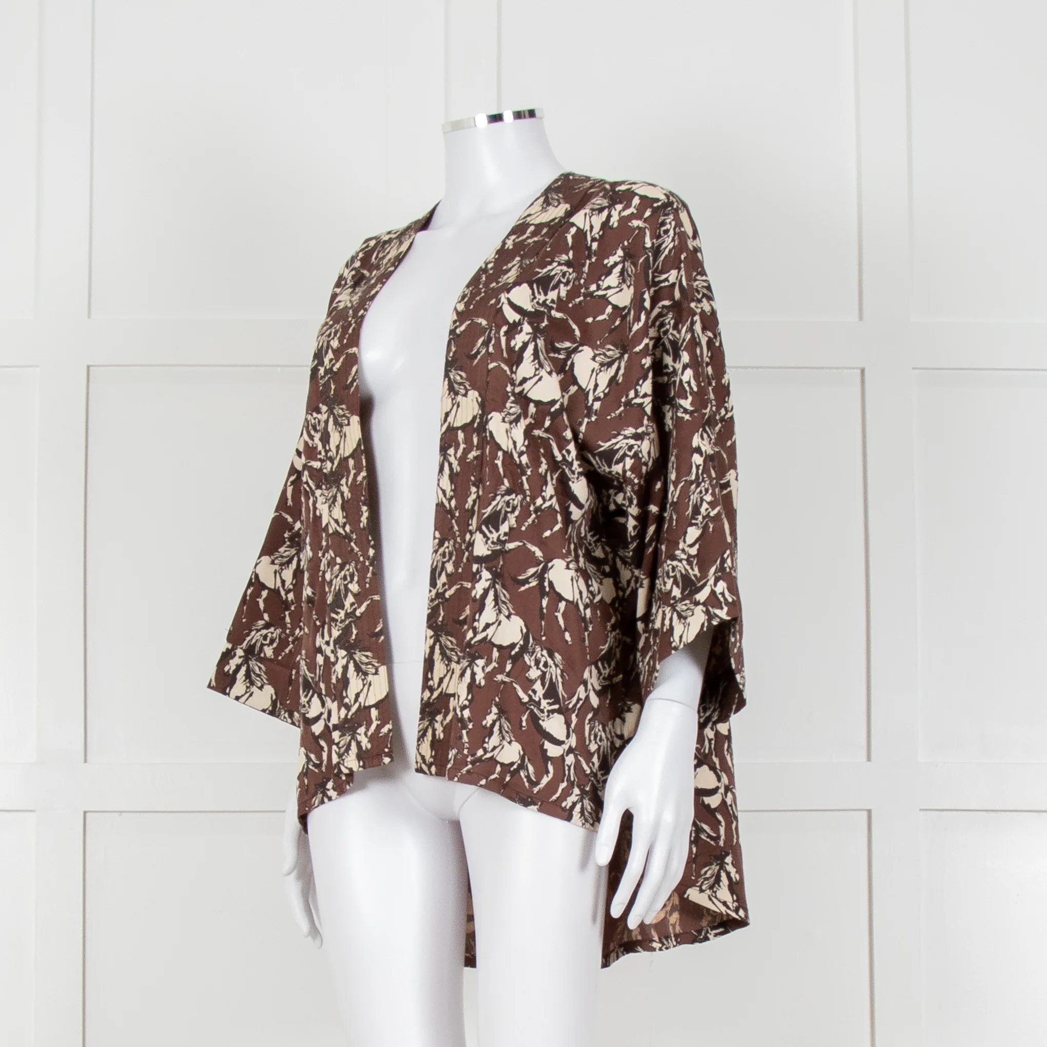 FWP By Rae Brown Open Top With Cream Horse Pattern - Image 8