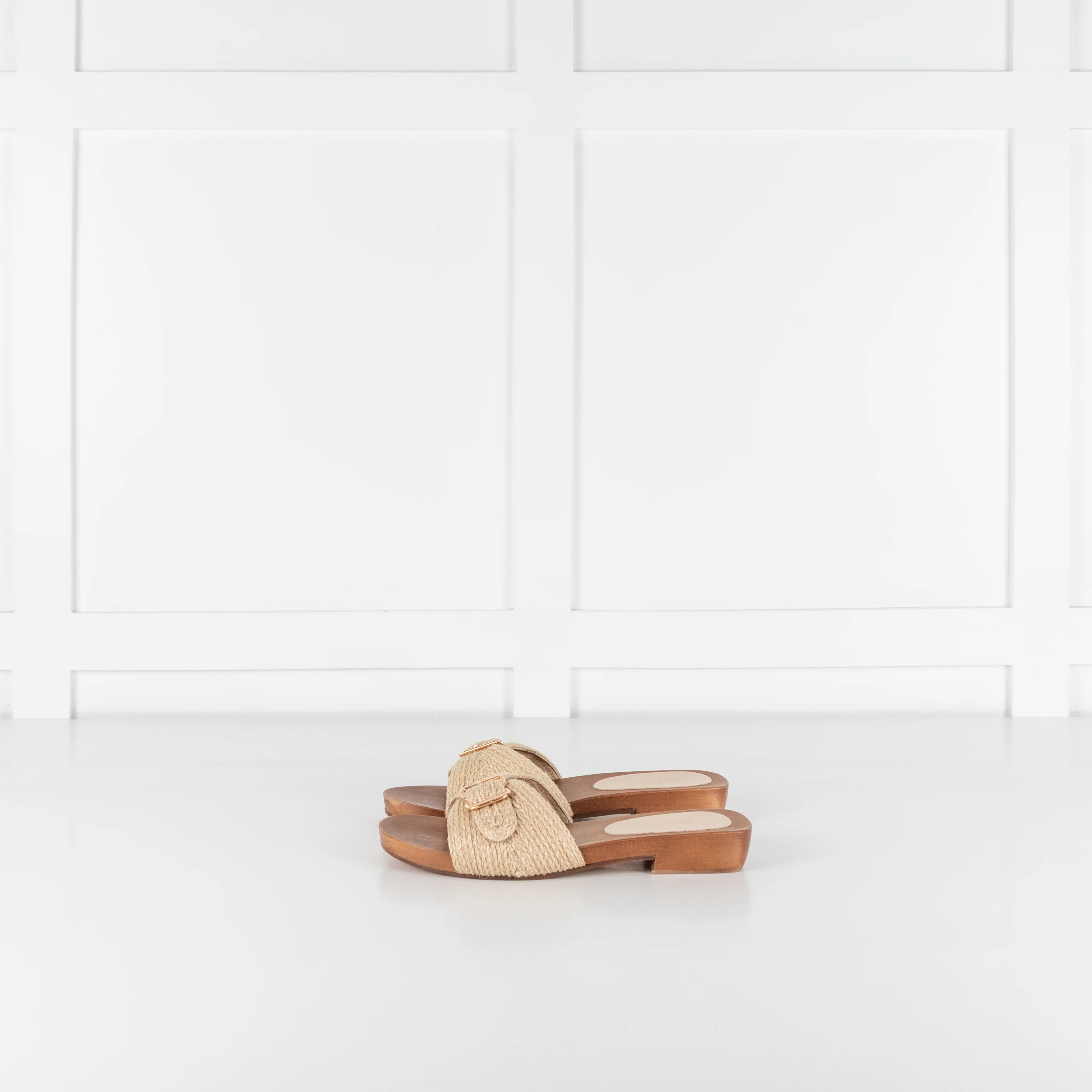 Gabriela Hearst Clover Clog Sandal in Cream Leather Jute - Image 4