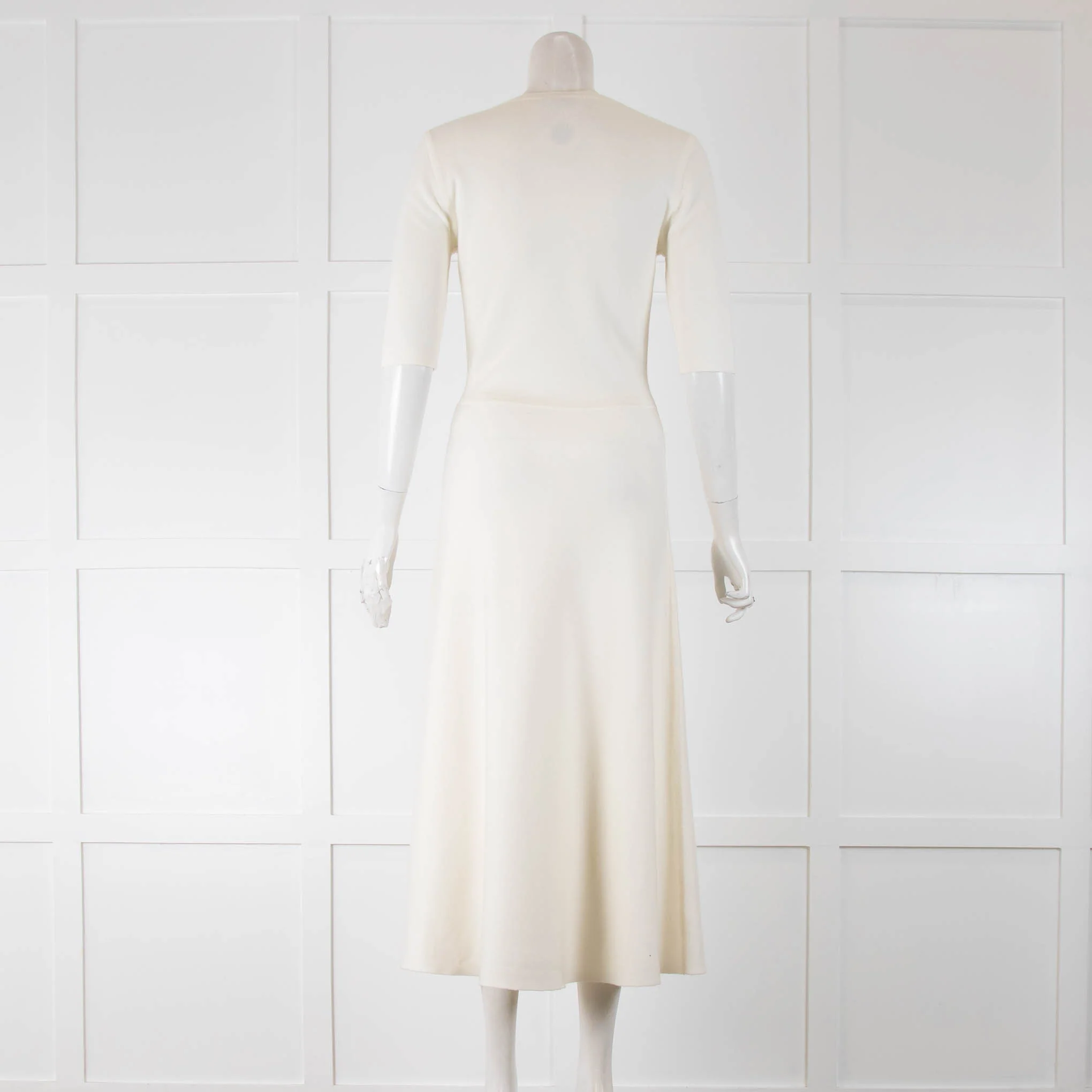 Gabriela Hearst White Knit Maxi Dress - Image 3