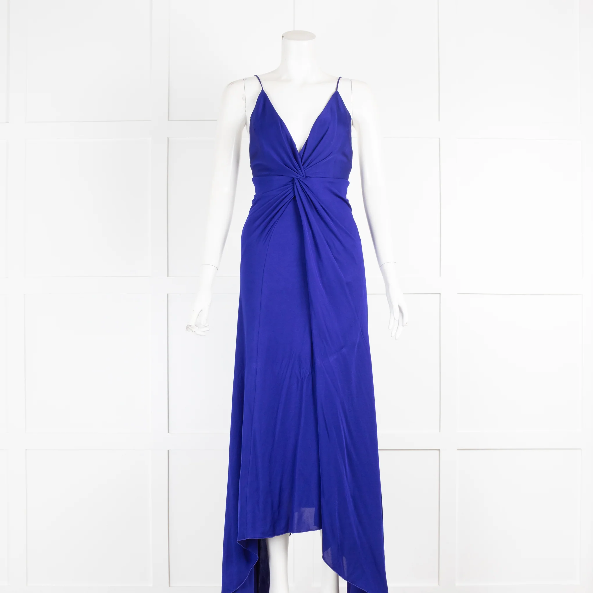 Galvan London Azure Blue Handkerchief Maxi Dress
