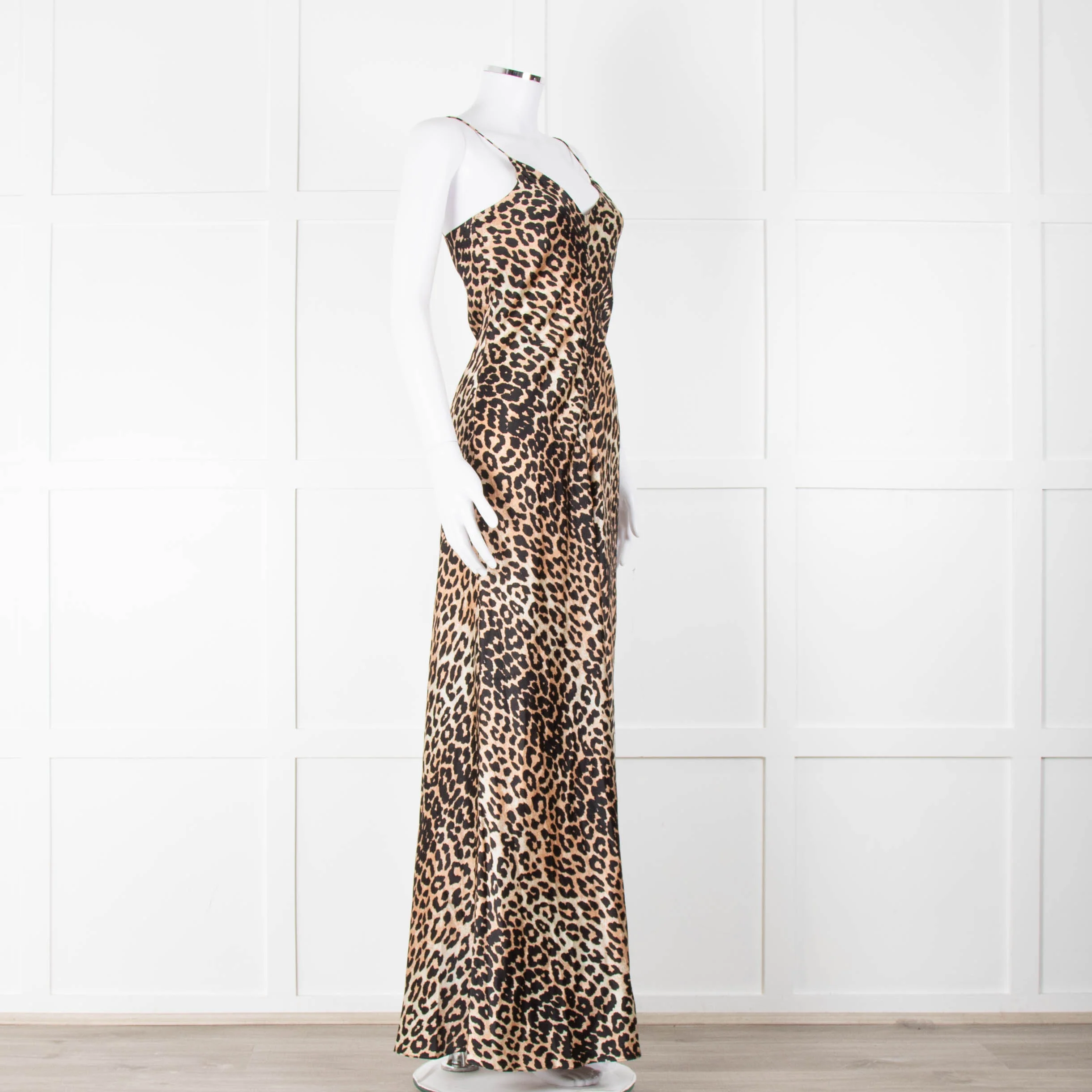 Ganni Animal Print Sleeveless Silk Maxi Dress - Image 2