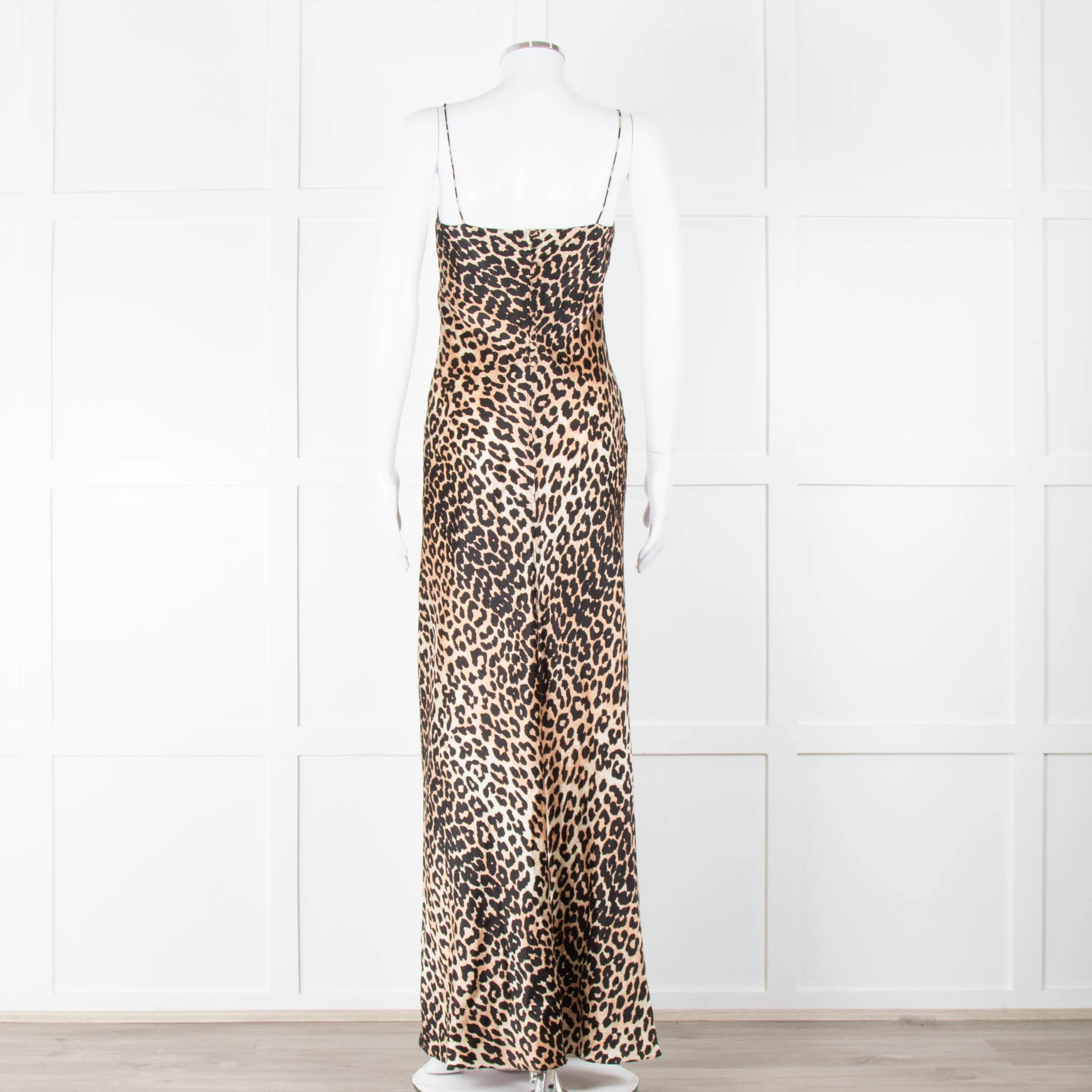 Ganni Animal Print Sleeveless Silk Maxi Dress - Image 5