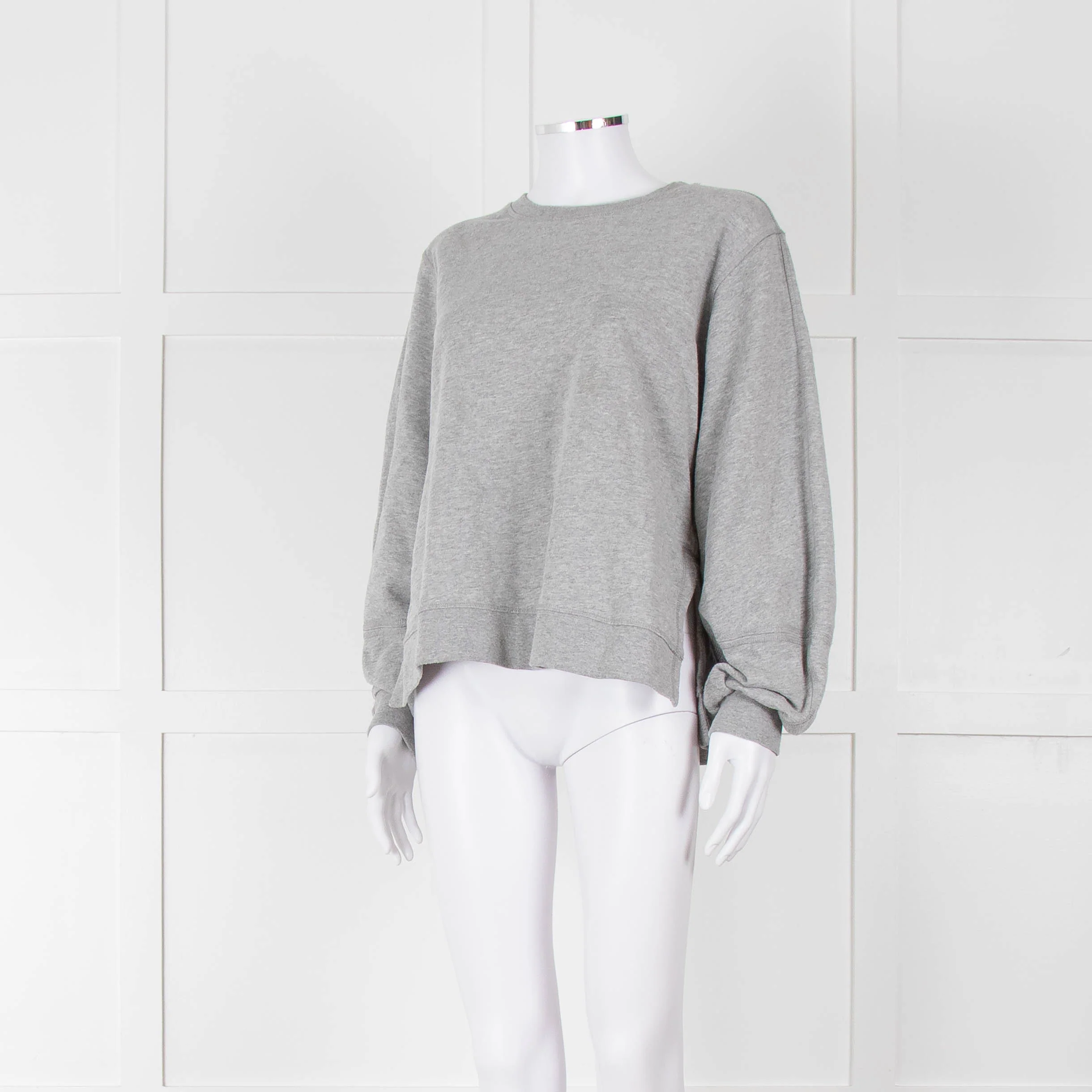 Ganni Grey Logo Sweat Shirt - Image 8