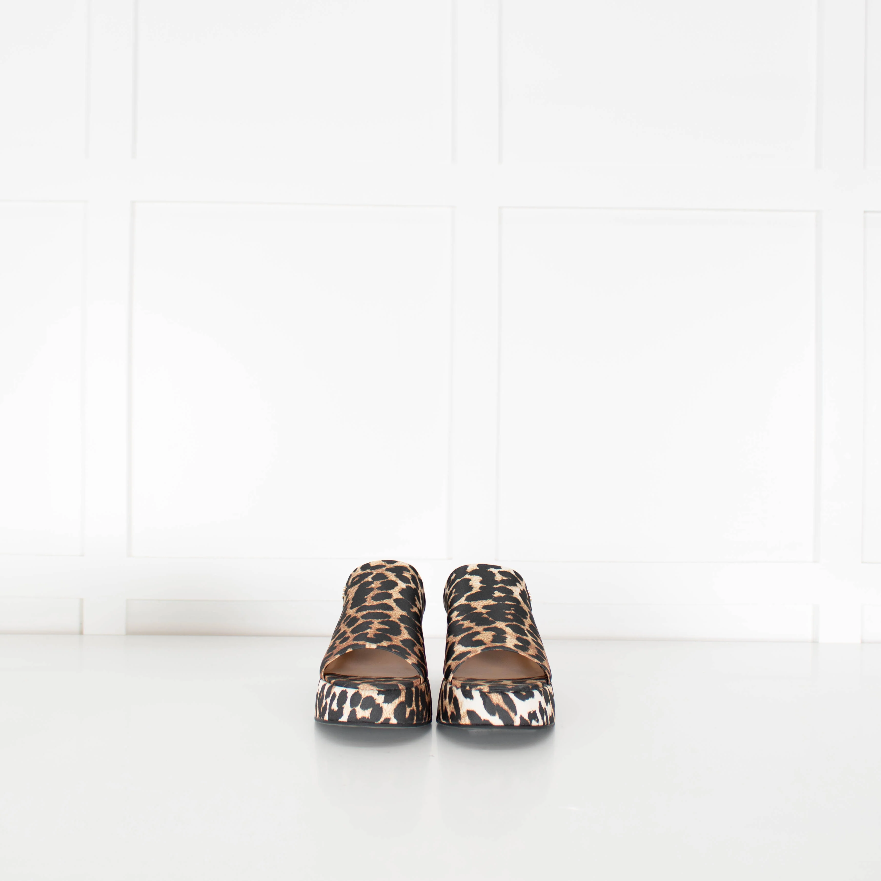 Ganni Leopard Platform Open Sandal - Image 3