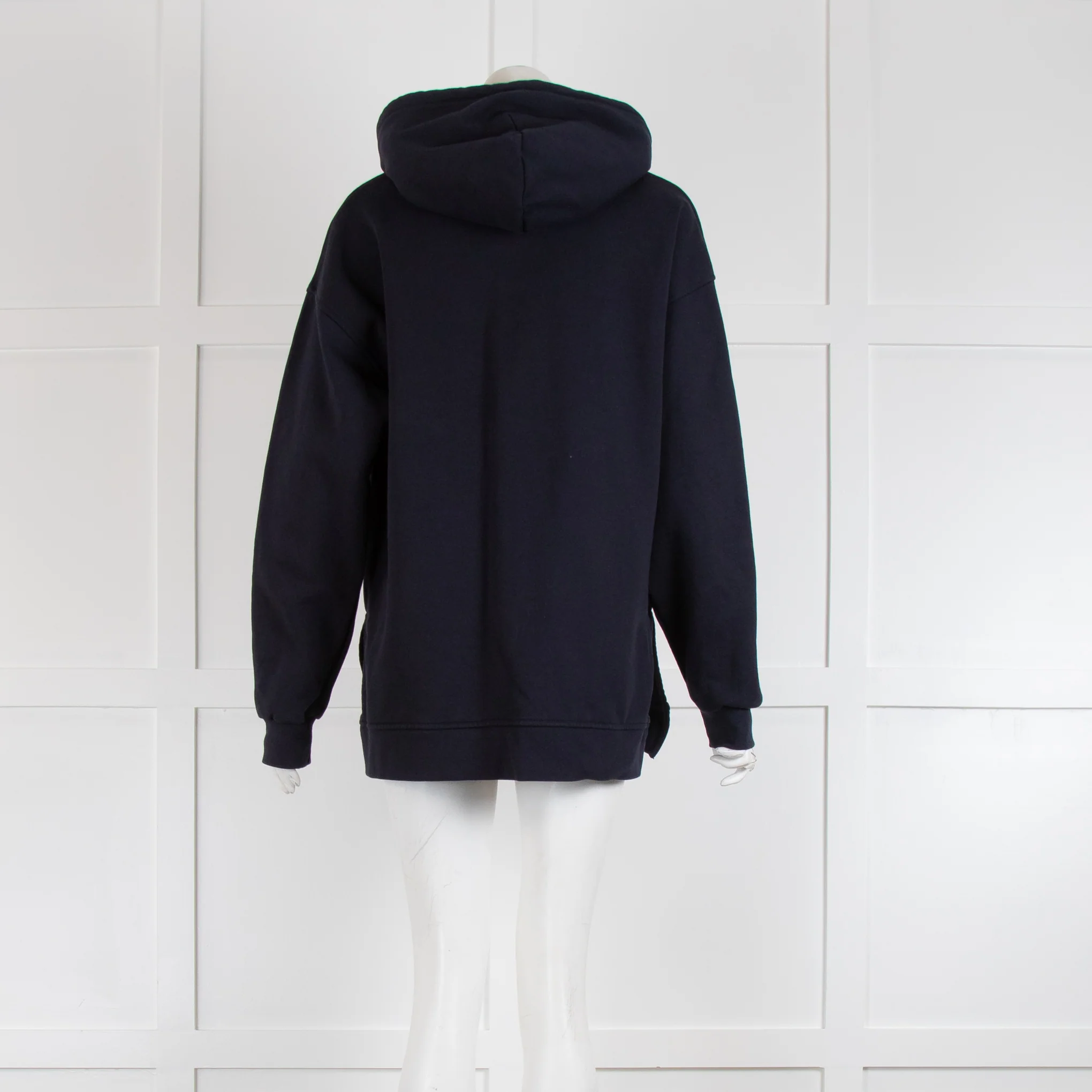 Ganni Navy Sweatshirt With Hood - Image 3