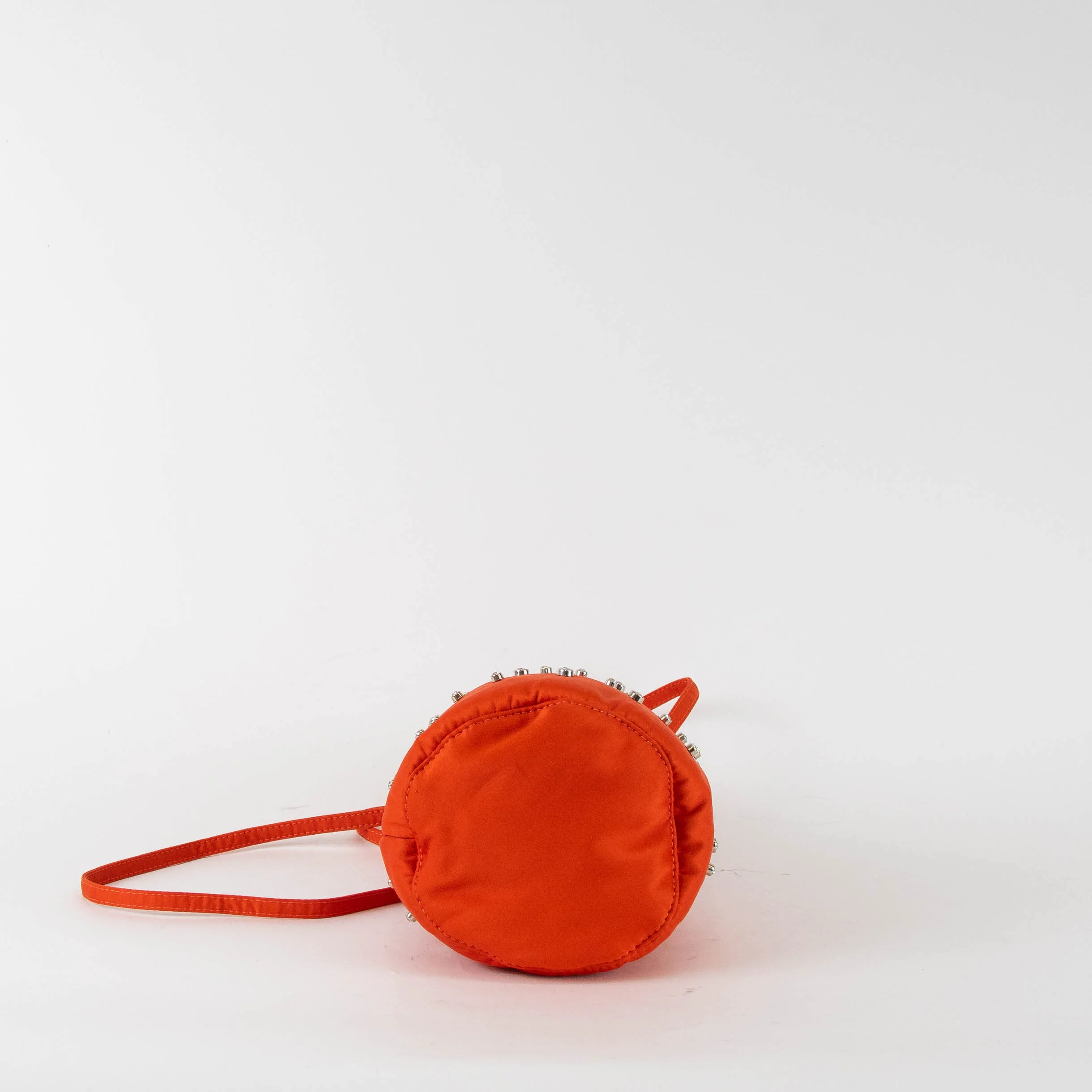 Ganni Orange Diamante Mini Pouch Shoulder Bag - Image 7