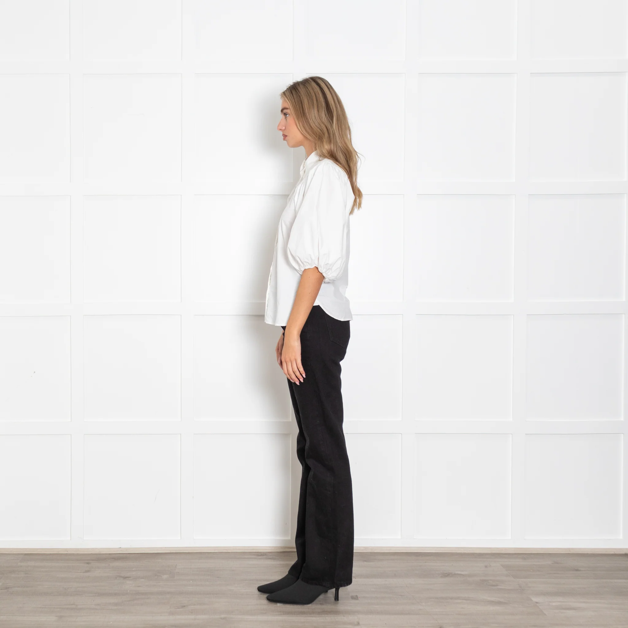 Ganni White Cotton Puff Sleeve Shirt - Image 4