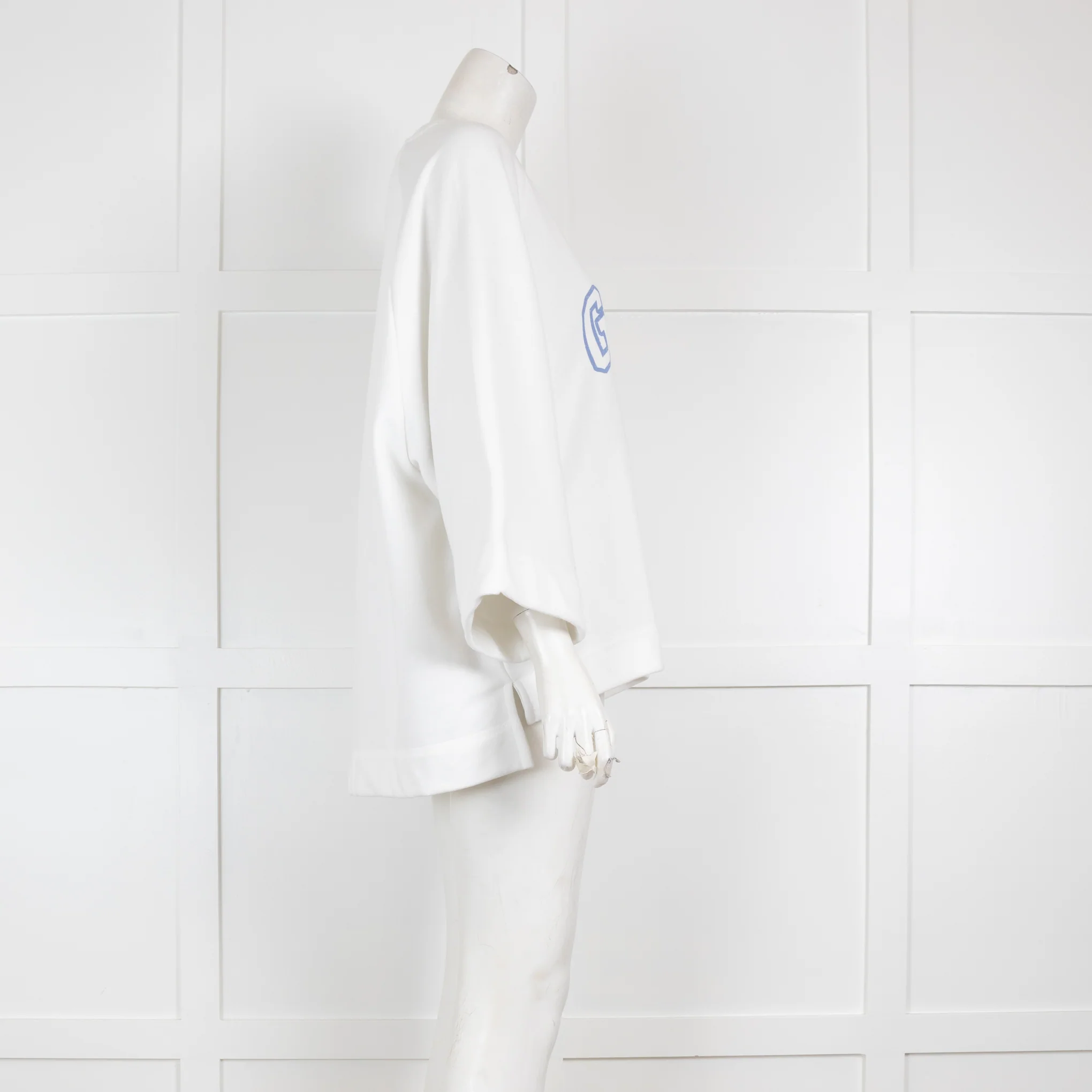 Ganni White Smiley Face Sweatshirt - Image 2