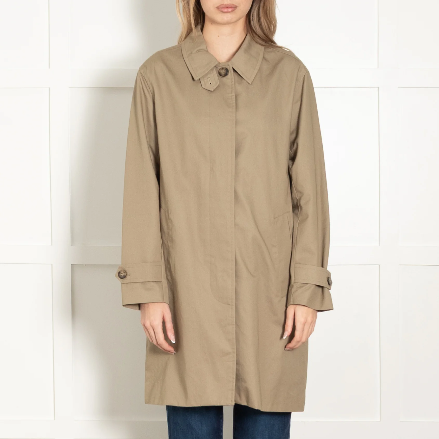 GANT Khaki Car Coat with Flat Pockets - Image 2