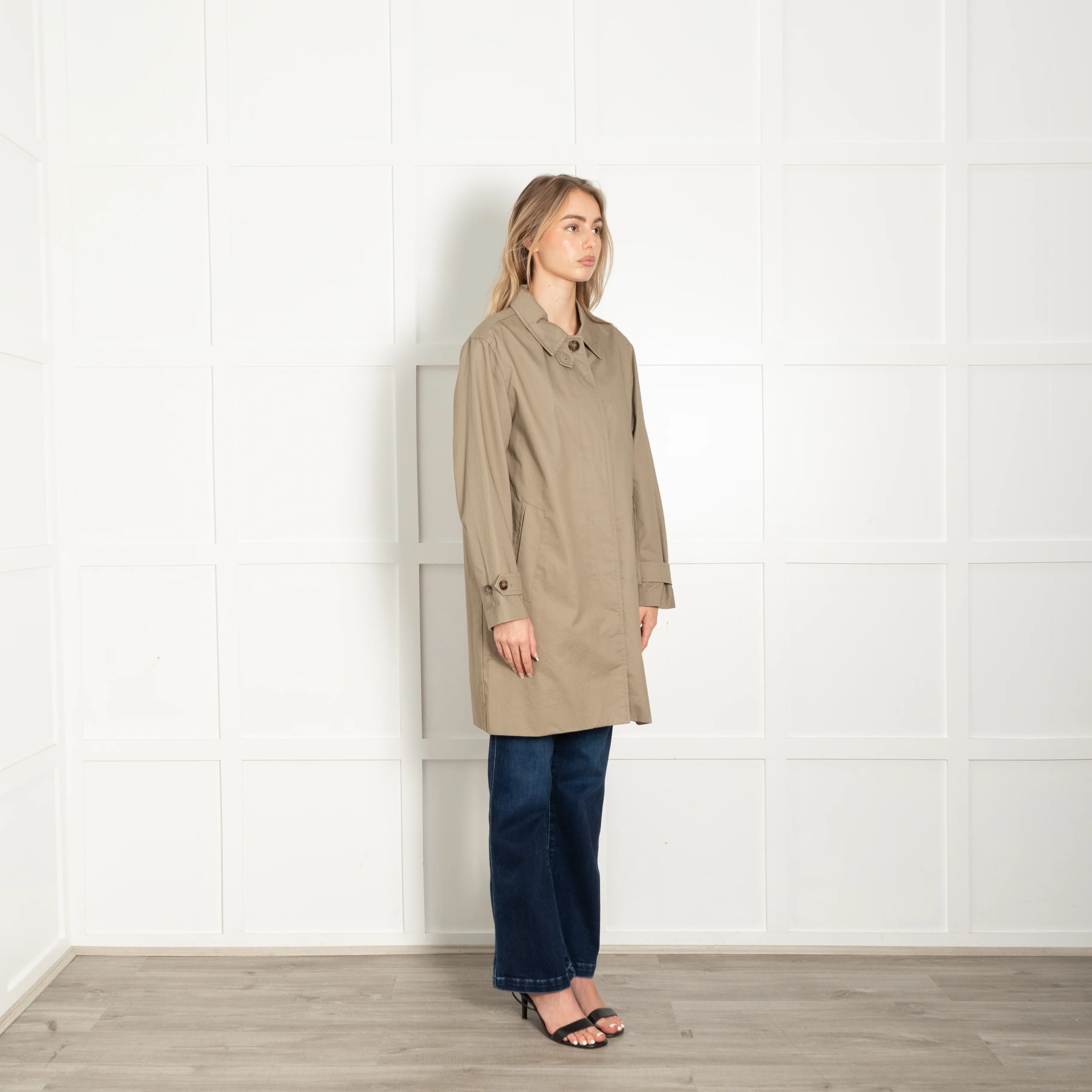 GANT Khaki Car Coat with Flat Pockets - Image 7
