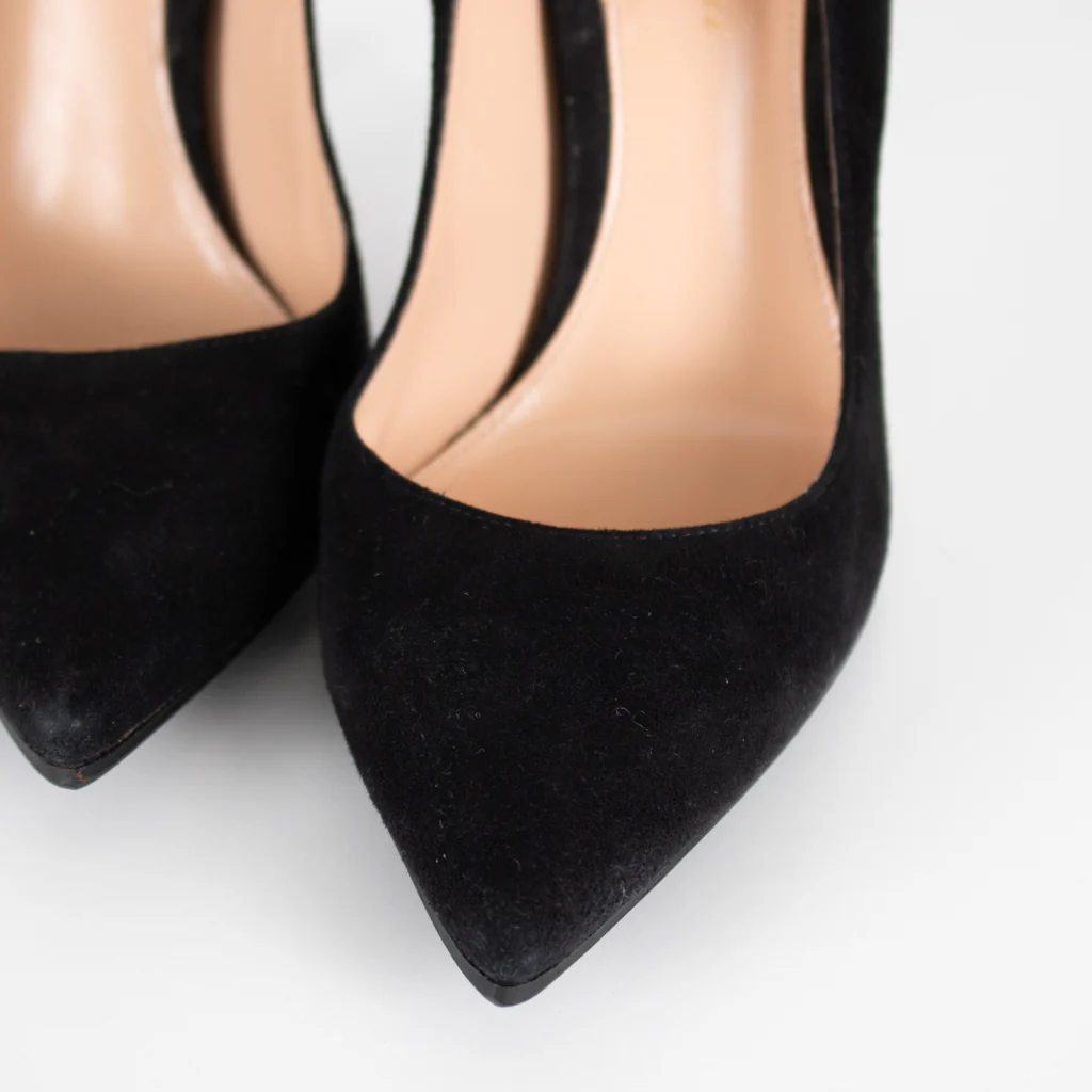 Gianvito Rossi Black Suede High Heel Court Shoes - Image 10