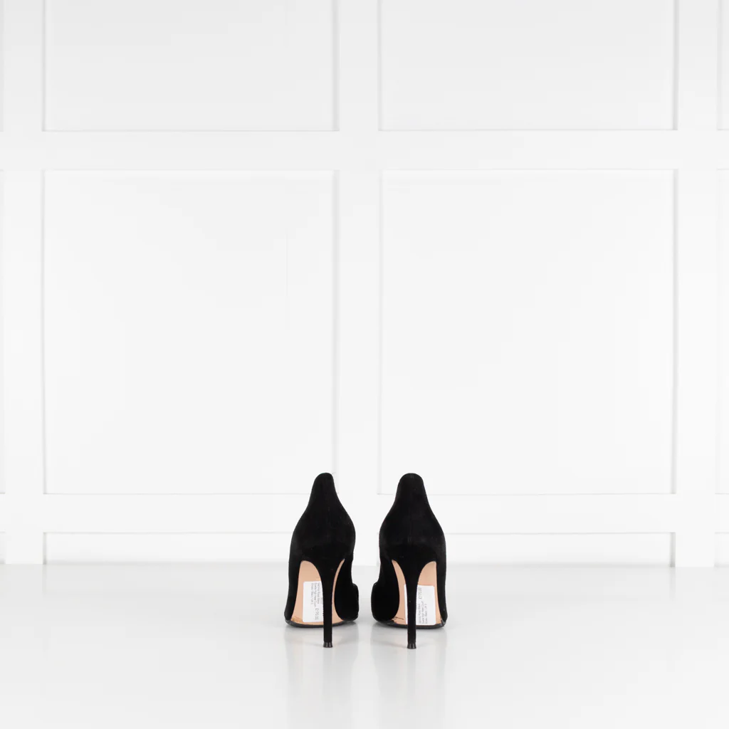 Gianvito Rossi Black Suede High Heel Court Shoes - Image 4