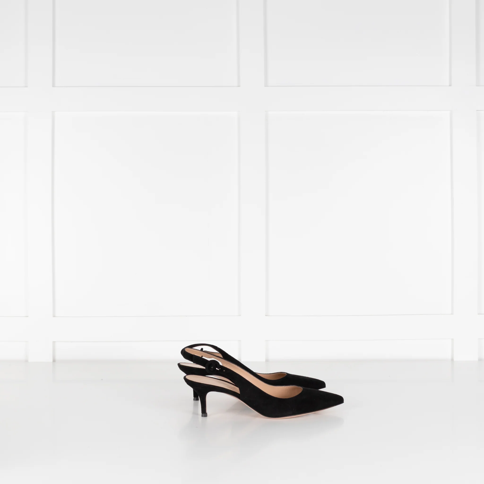 Gianvito Rossi Black Suede Slingbacks - Image 6