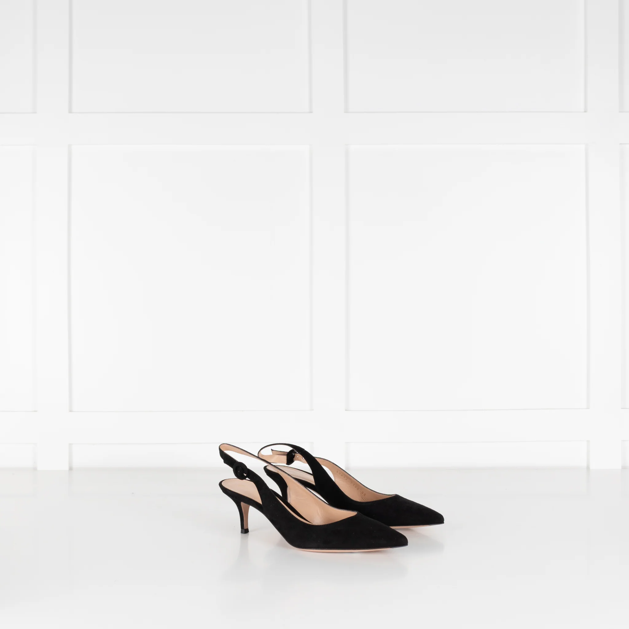 Gianvito Rossi Black Suede Slingbacks - Image 7