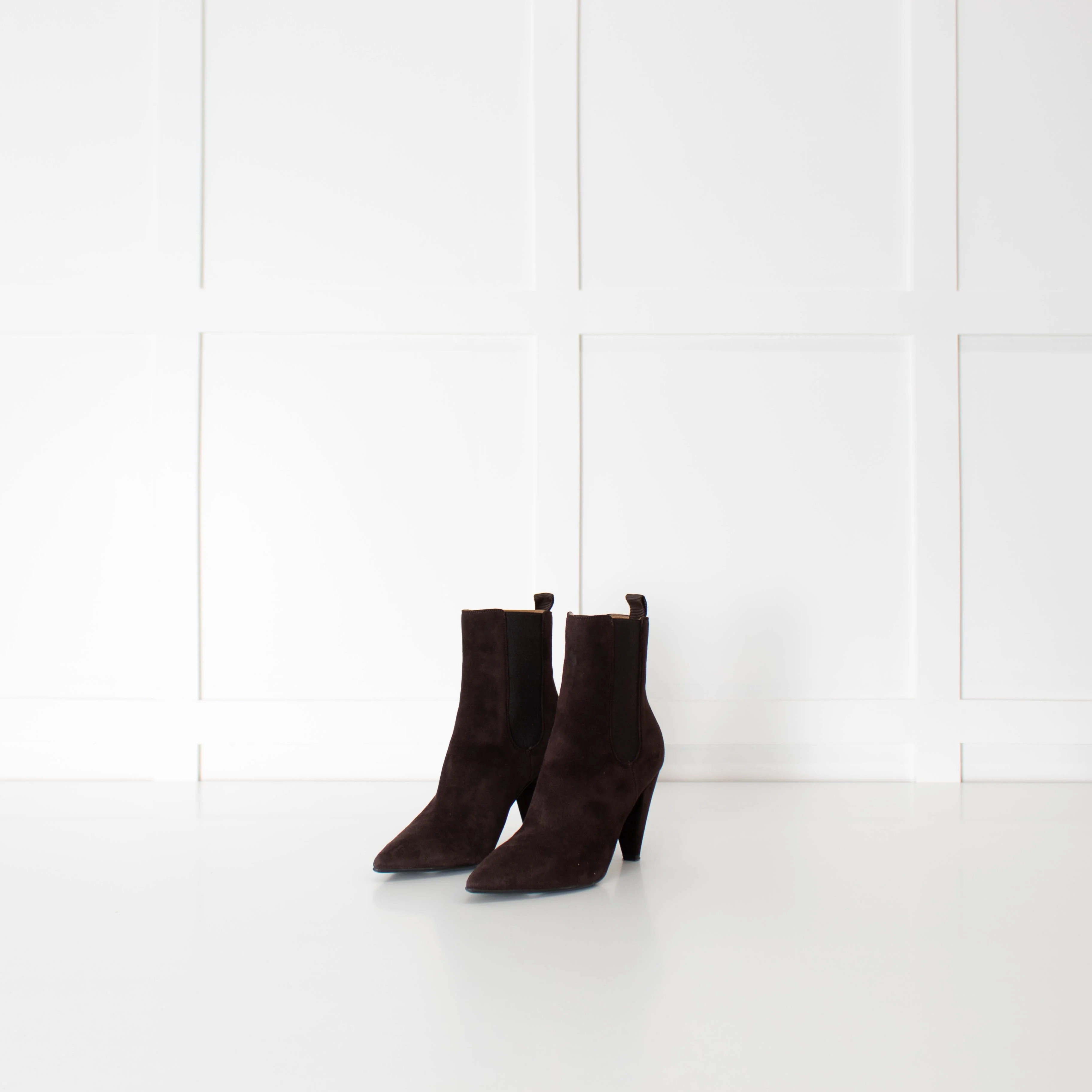Gianvito Rossi Brown Suede Heeled Ankle Boots