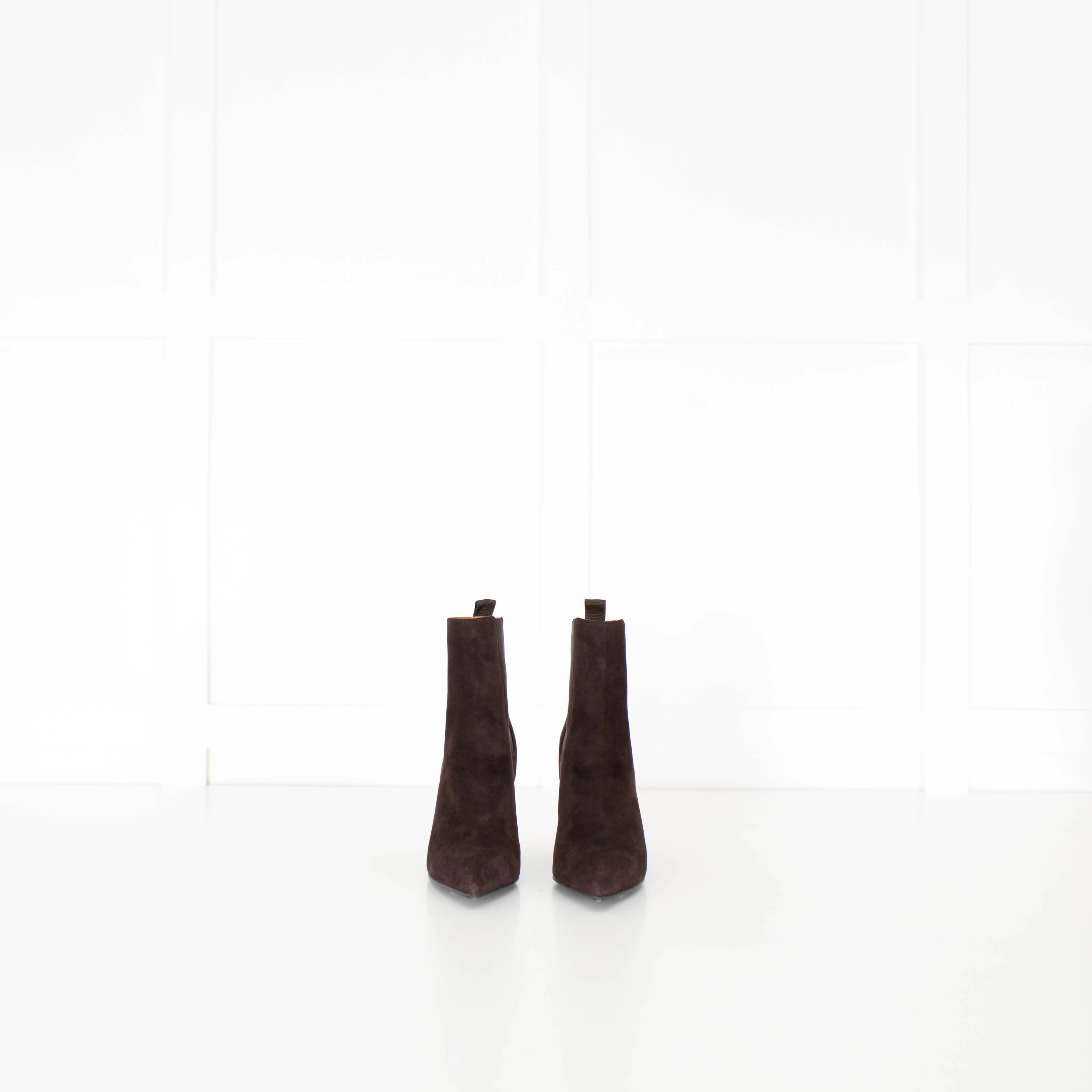 Gianvito Rossi Brown Suede Heeled Ankle Boots - Image 11