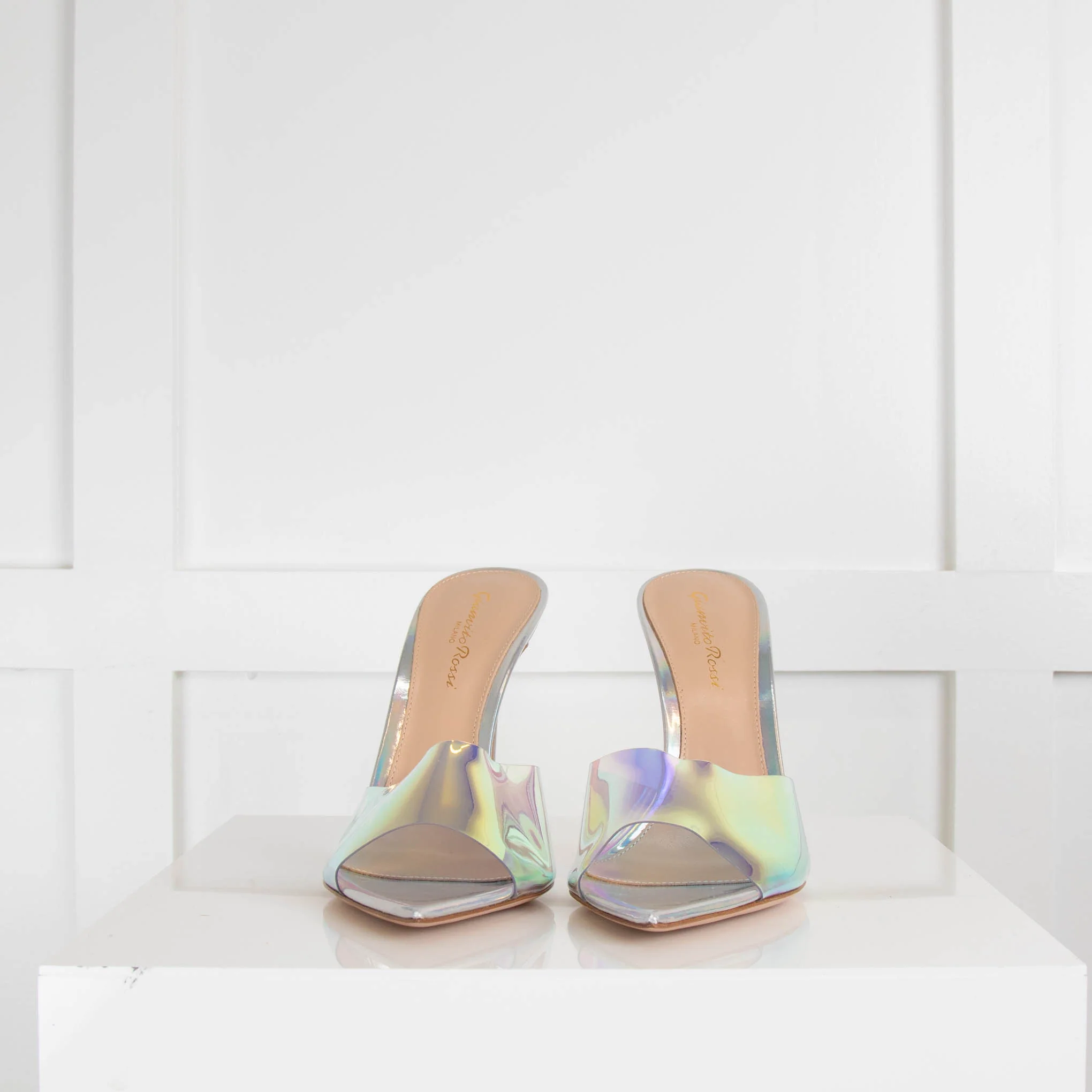 Gianvito Rossi Iridescent Heeled Mules - Image 2