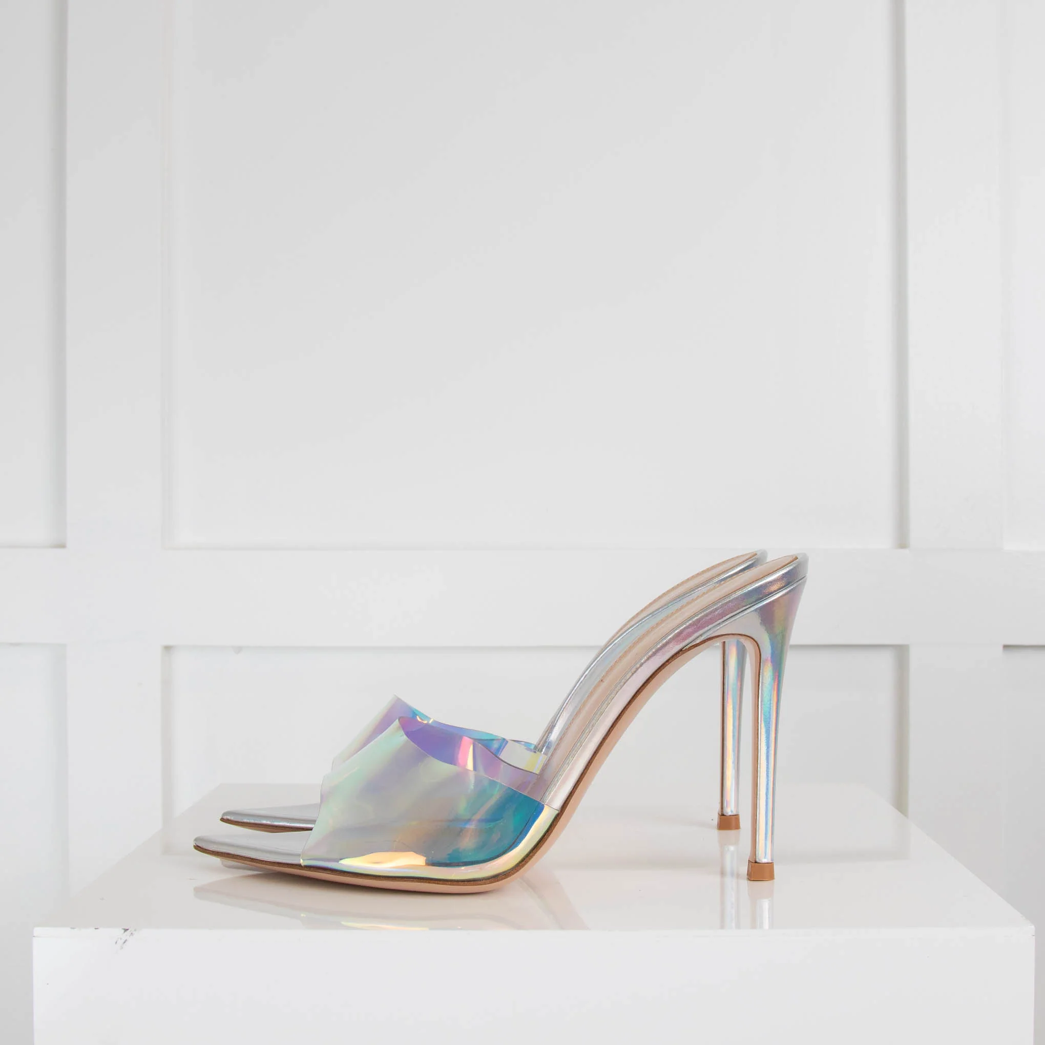 Gianvito Rossi Iridescent Heeled Mules - Image 3
