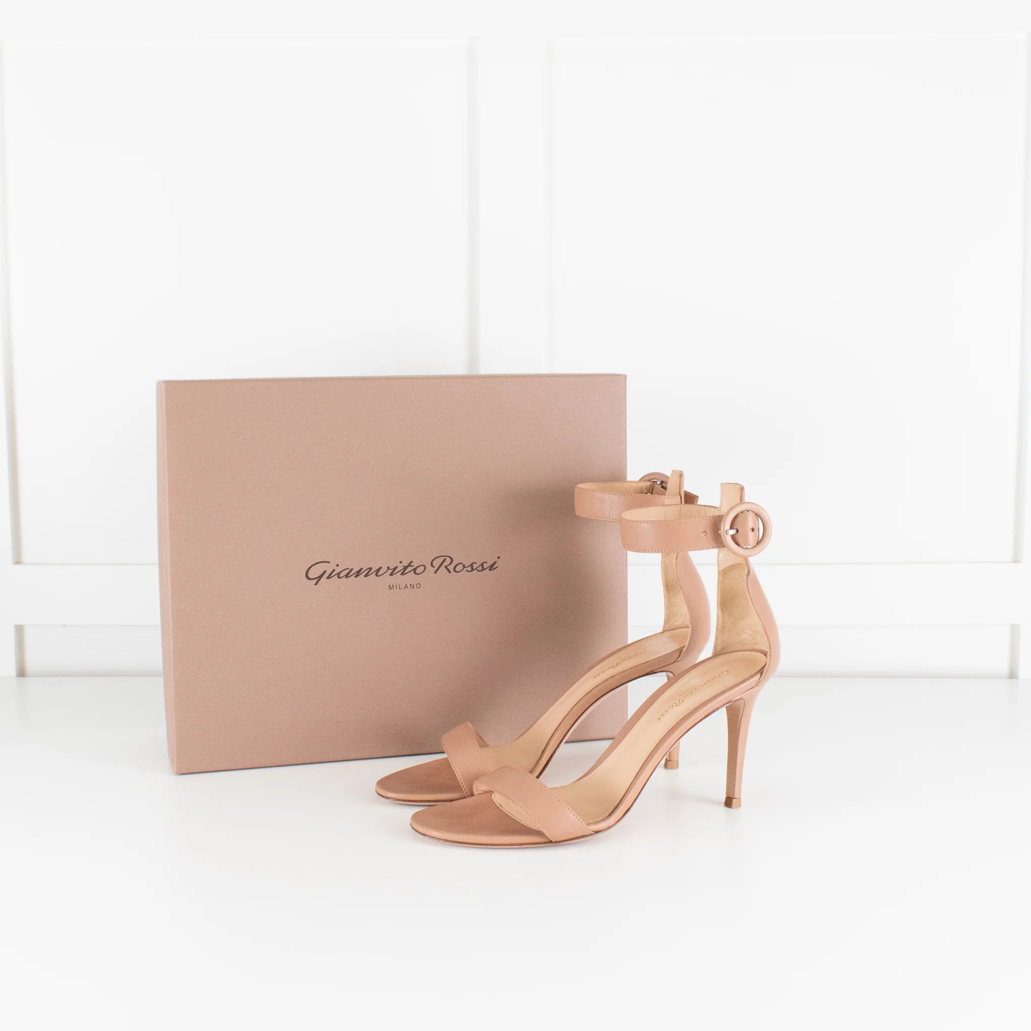 Gianvito Rossi Nude Ankle Strap Sandal - Image 3