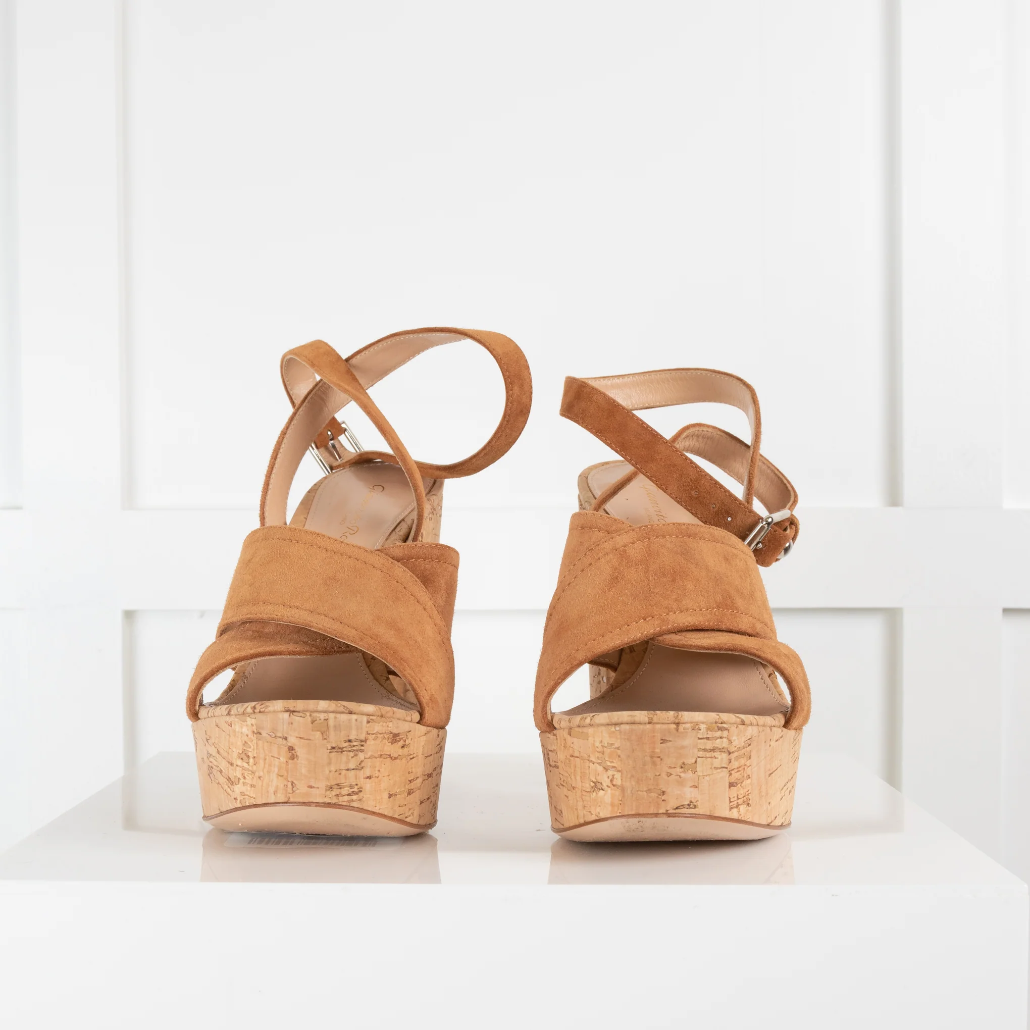 Gianvito Rossi Tan Cork Sandals - Image 2