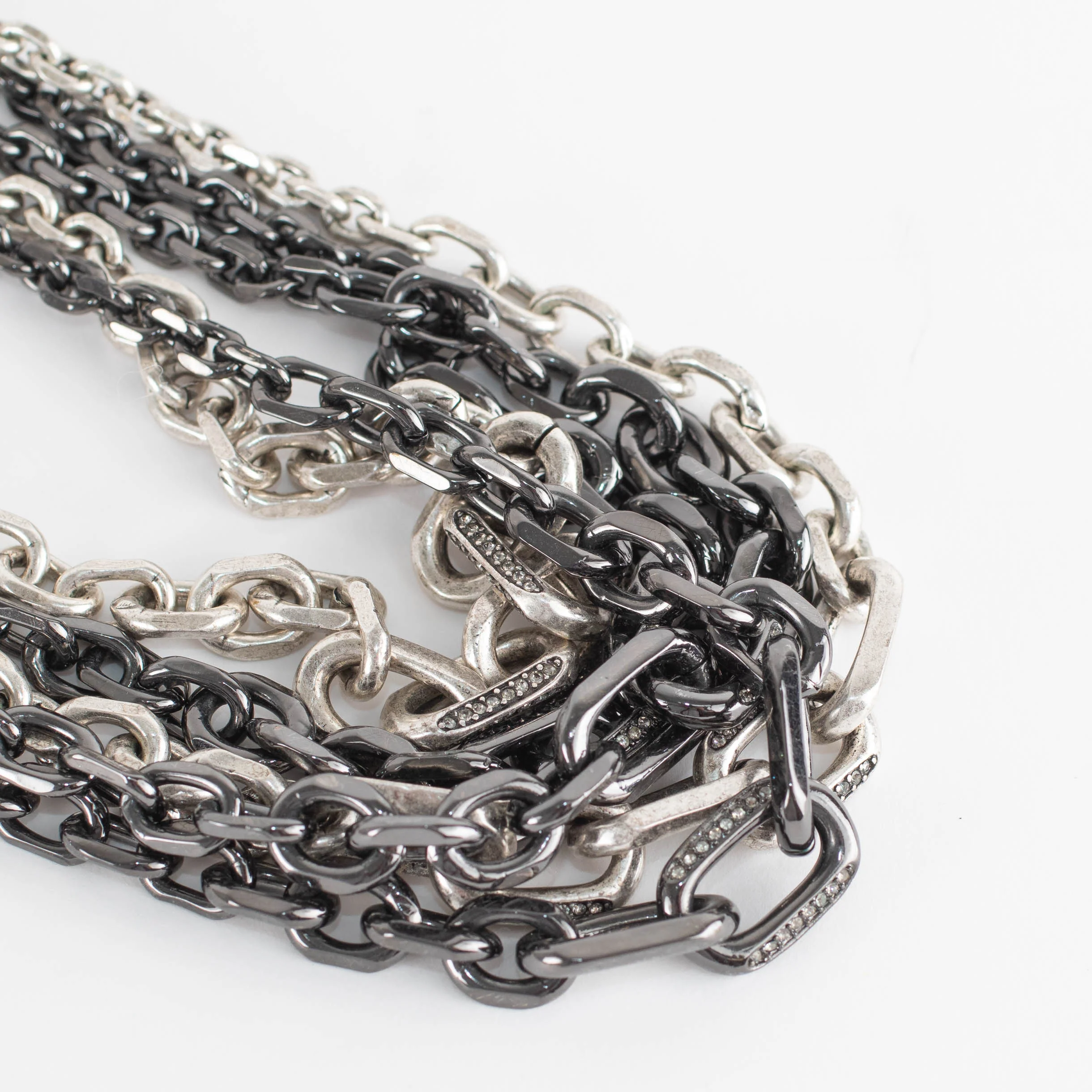 Giles & Brother Silver Multi Chain Choker - Image 2