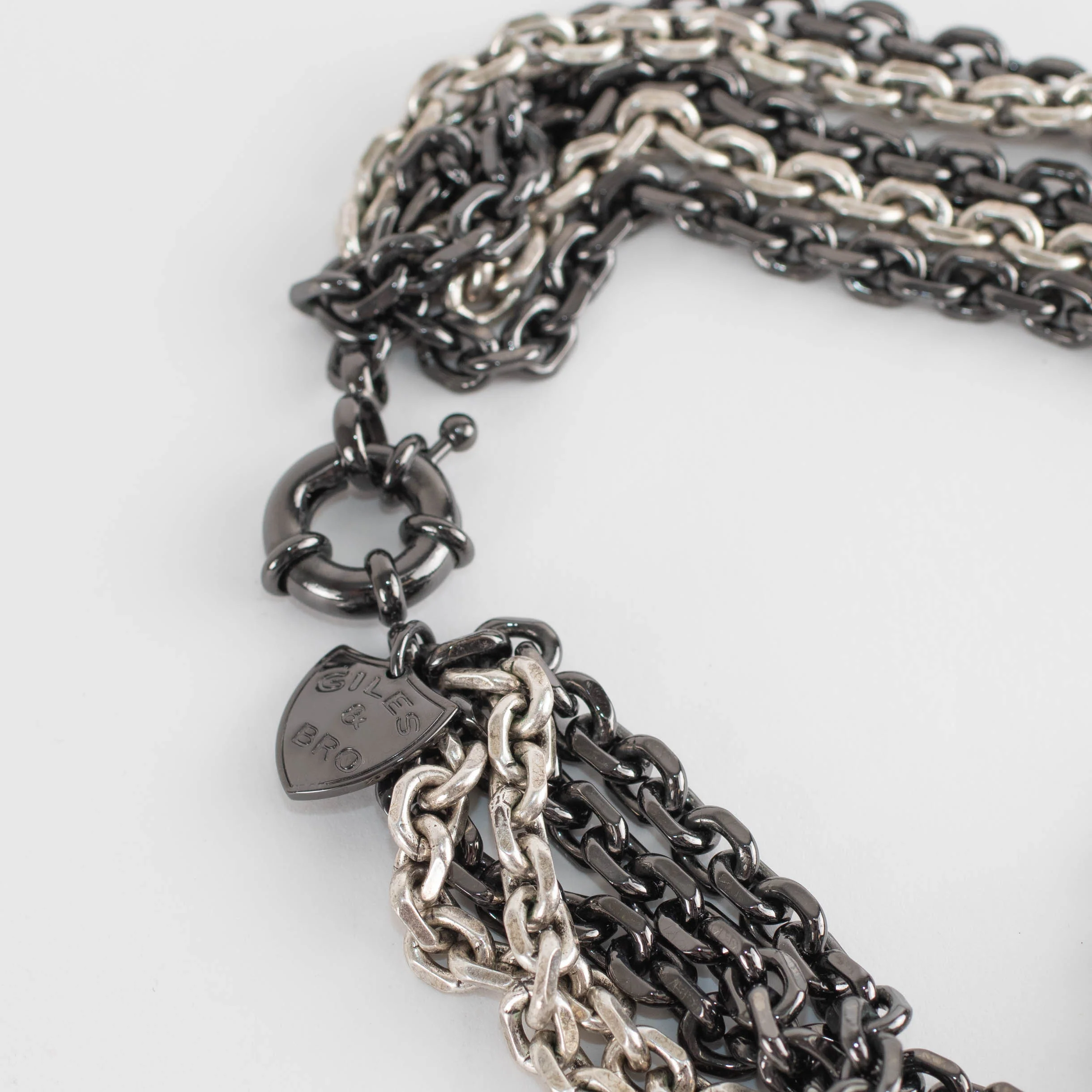 Giles & Brother Silver Multi Chain Choker - Image 3