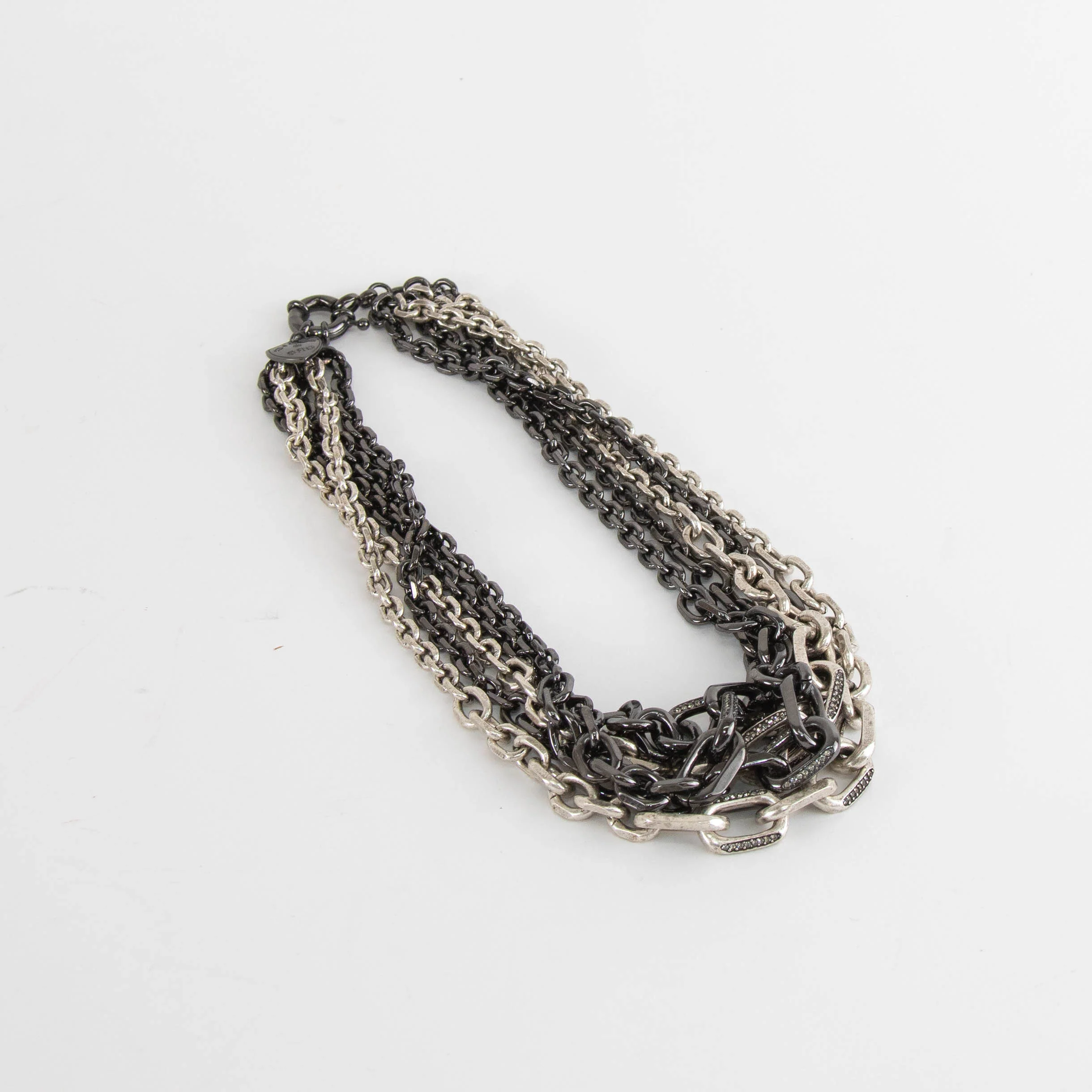 Giles & Brother Silver Multi Chain Choker - Image 6