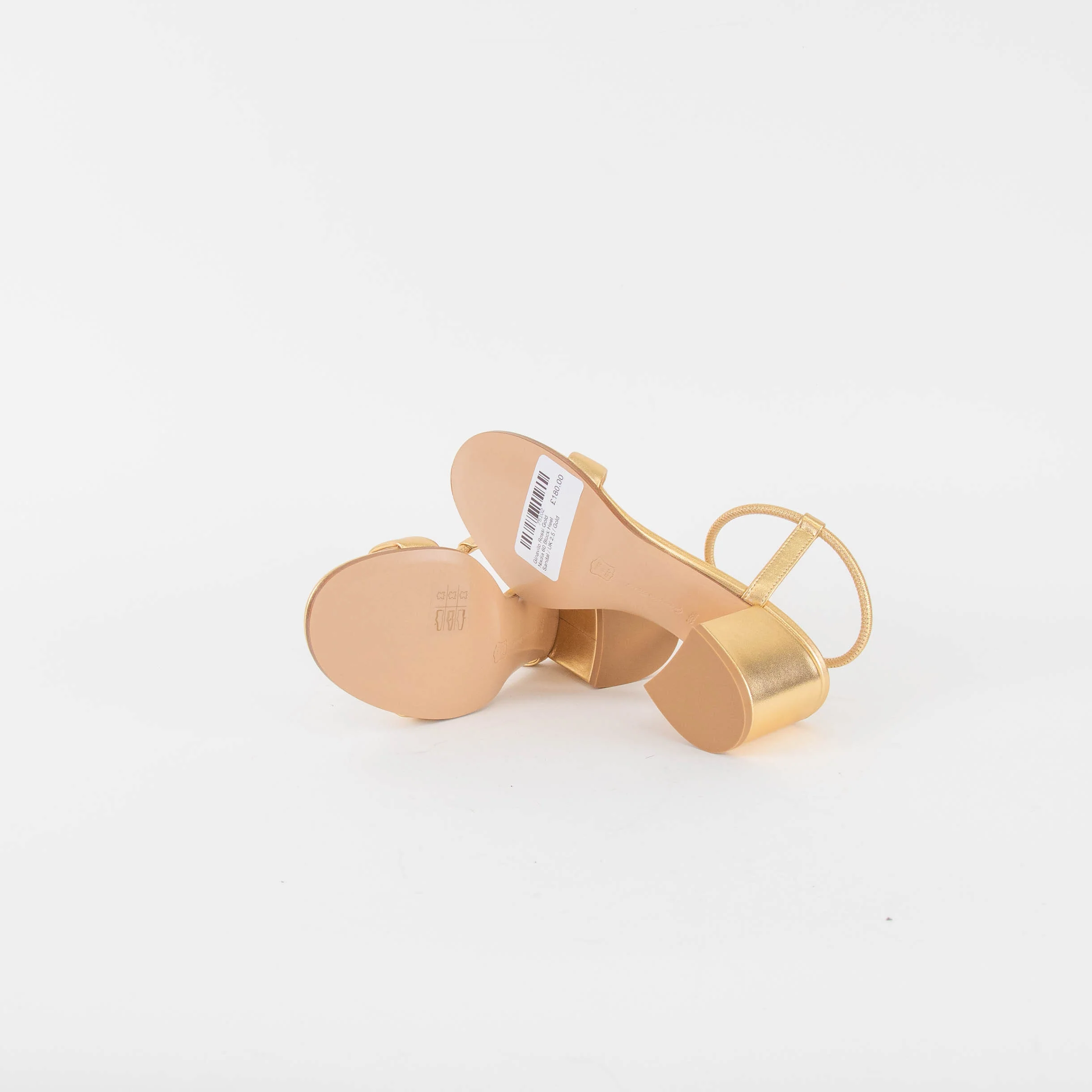 Gianvito Rossi Gold Nadia 60 Block Heel Sandal - Image 6