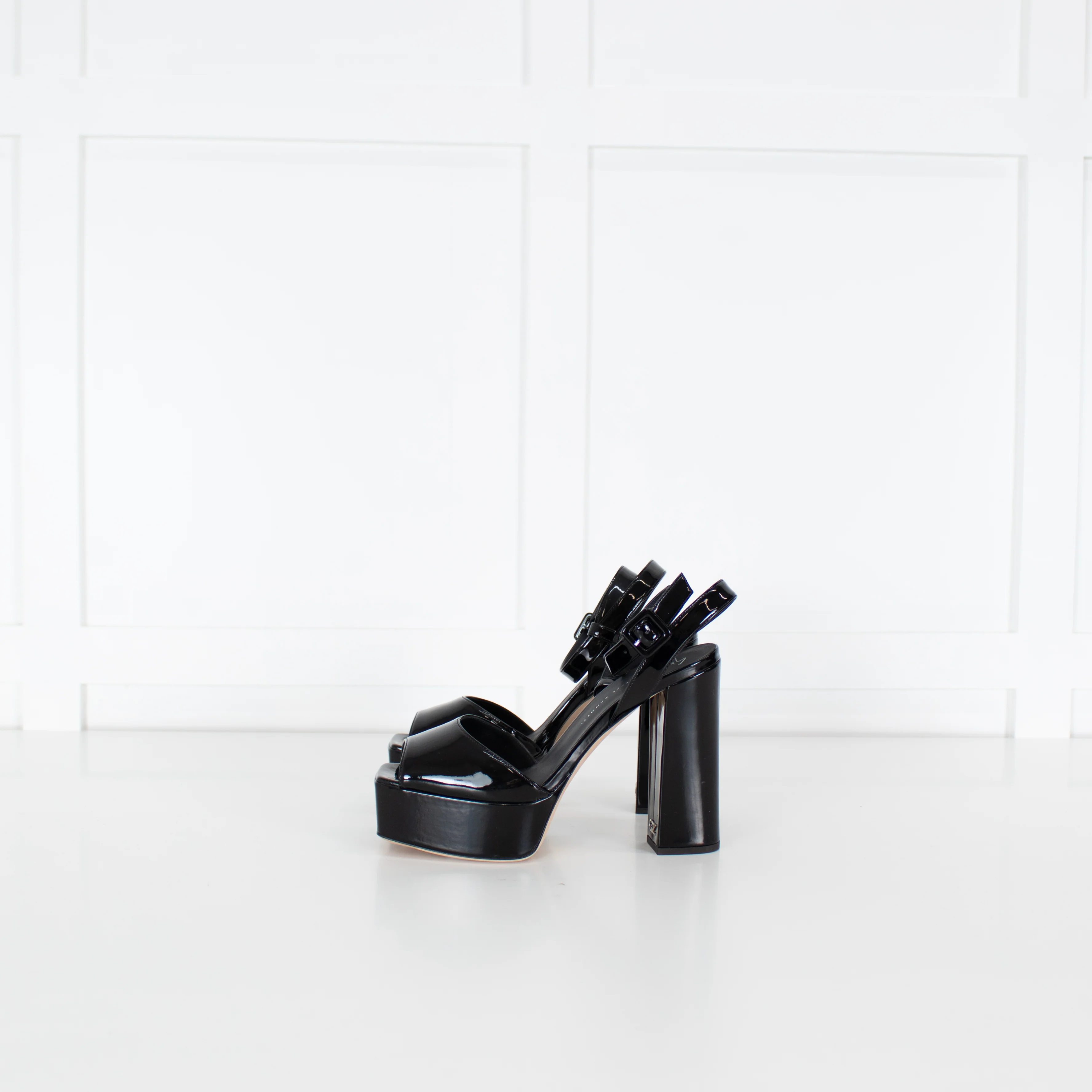 Giuseppe Zanotti Black Patent Platform Heels - Image 3