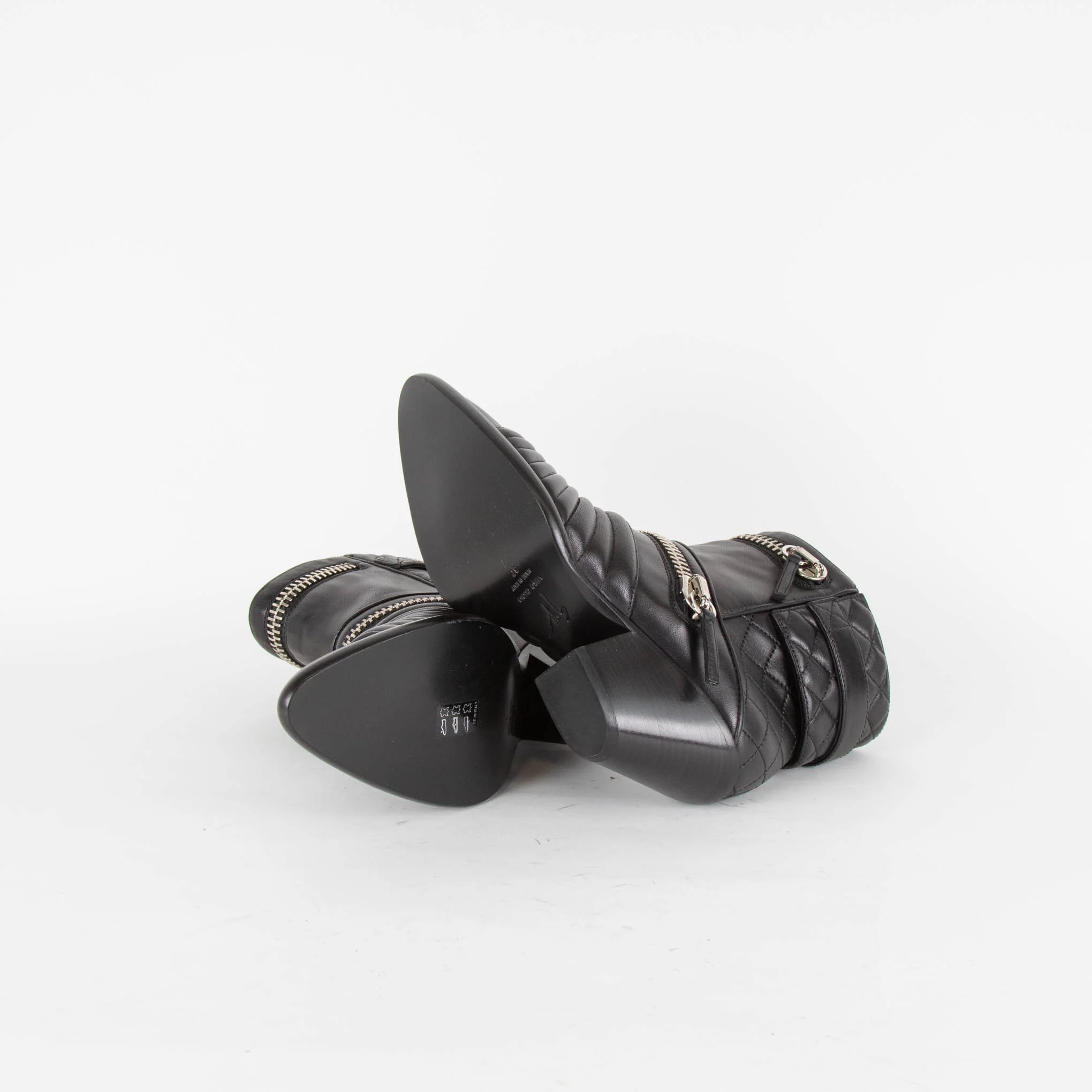 Giuseppe Zanotti Black Leather Ankle Boots With Zips - Image 5
