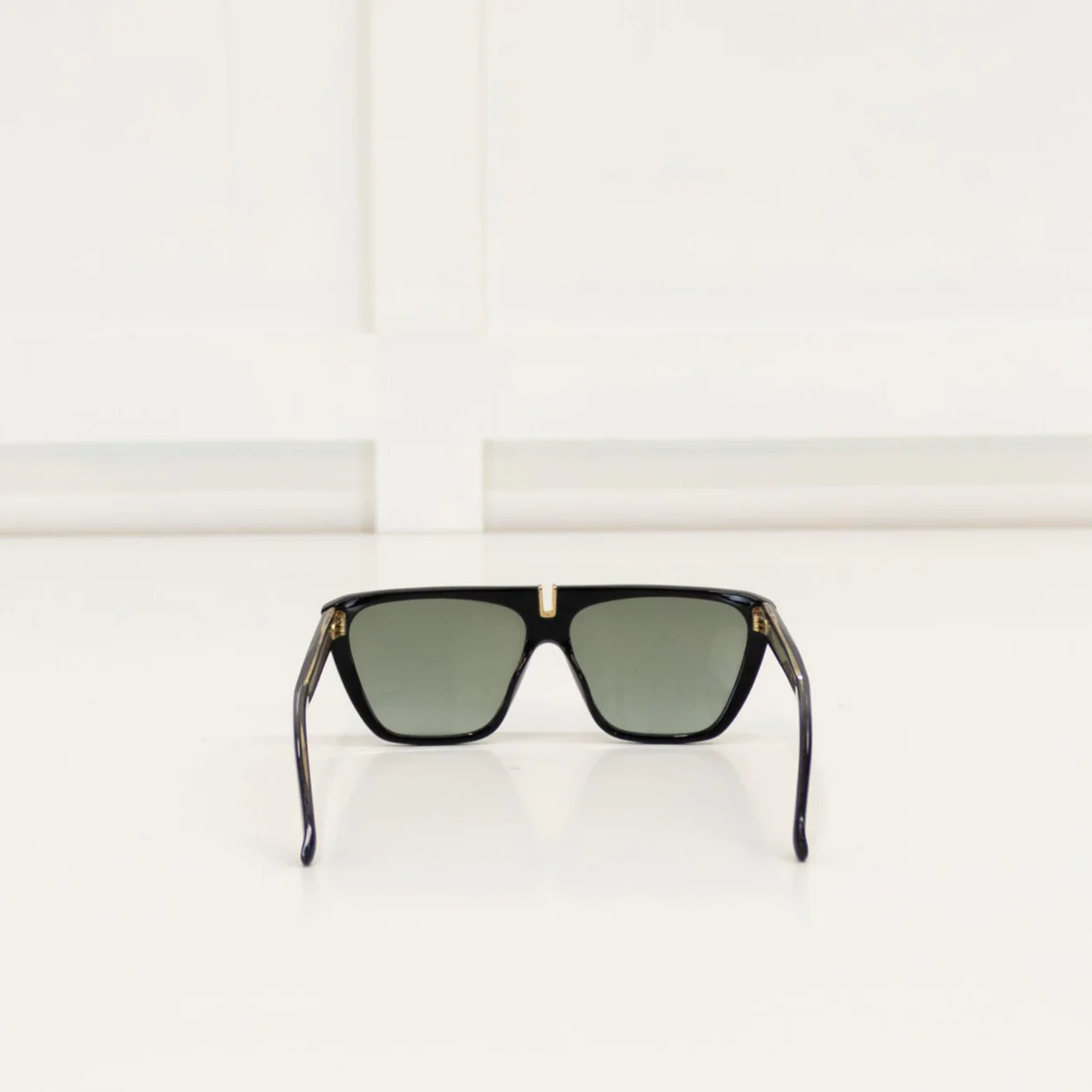 Givenchy Black Flat Top Rounded Sunglasses - Image 4