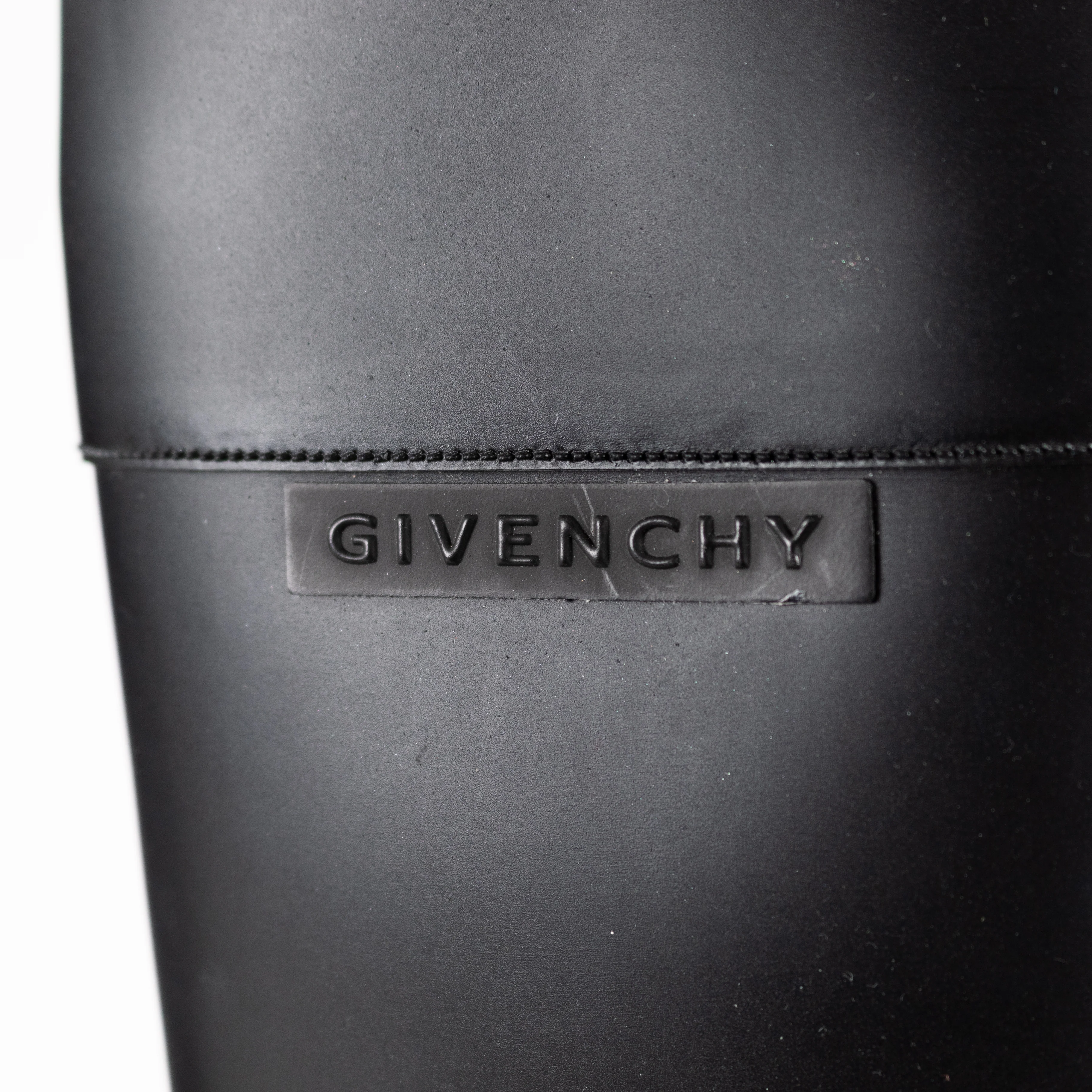 Givenchy Black Rubber Riding Boots - Image 12